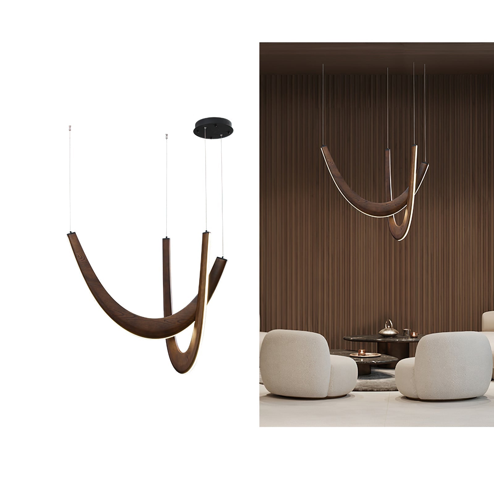 Lumora Suspension Lampe en Bois