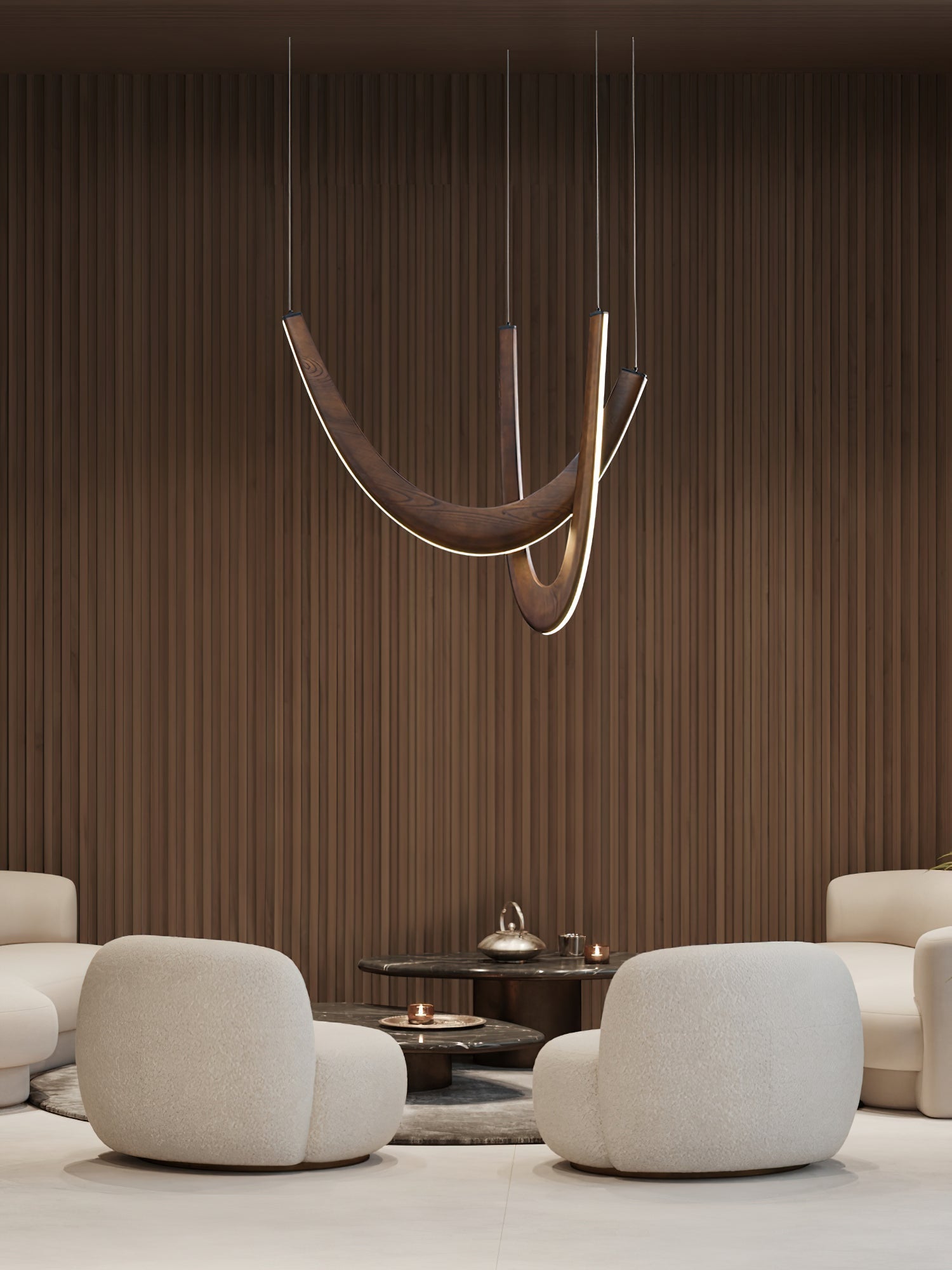 Lumora Suspension Lampe en Bois