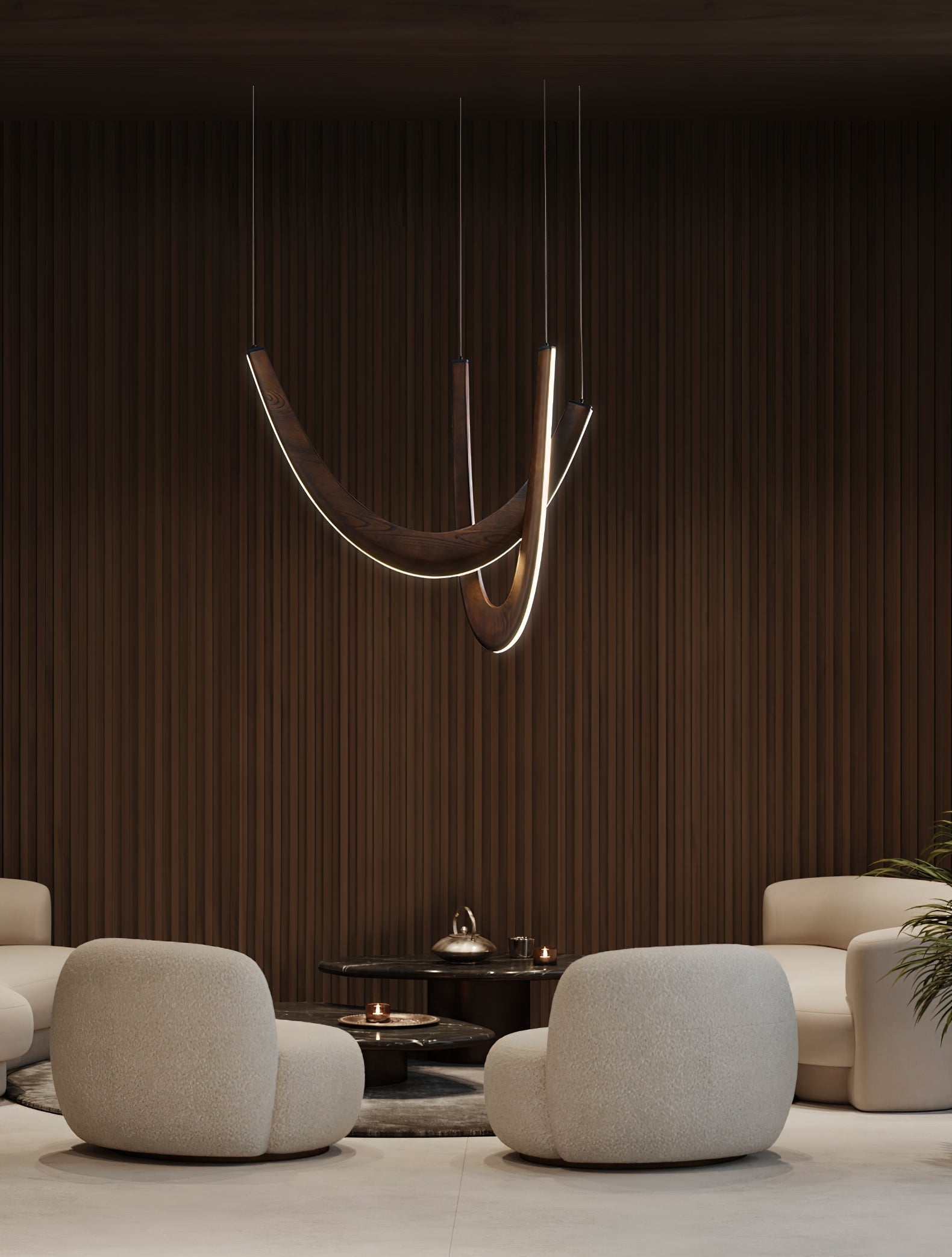 Lumora Suspension Lampe en Bois