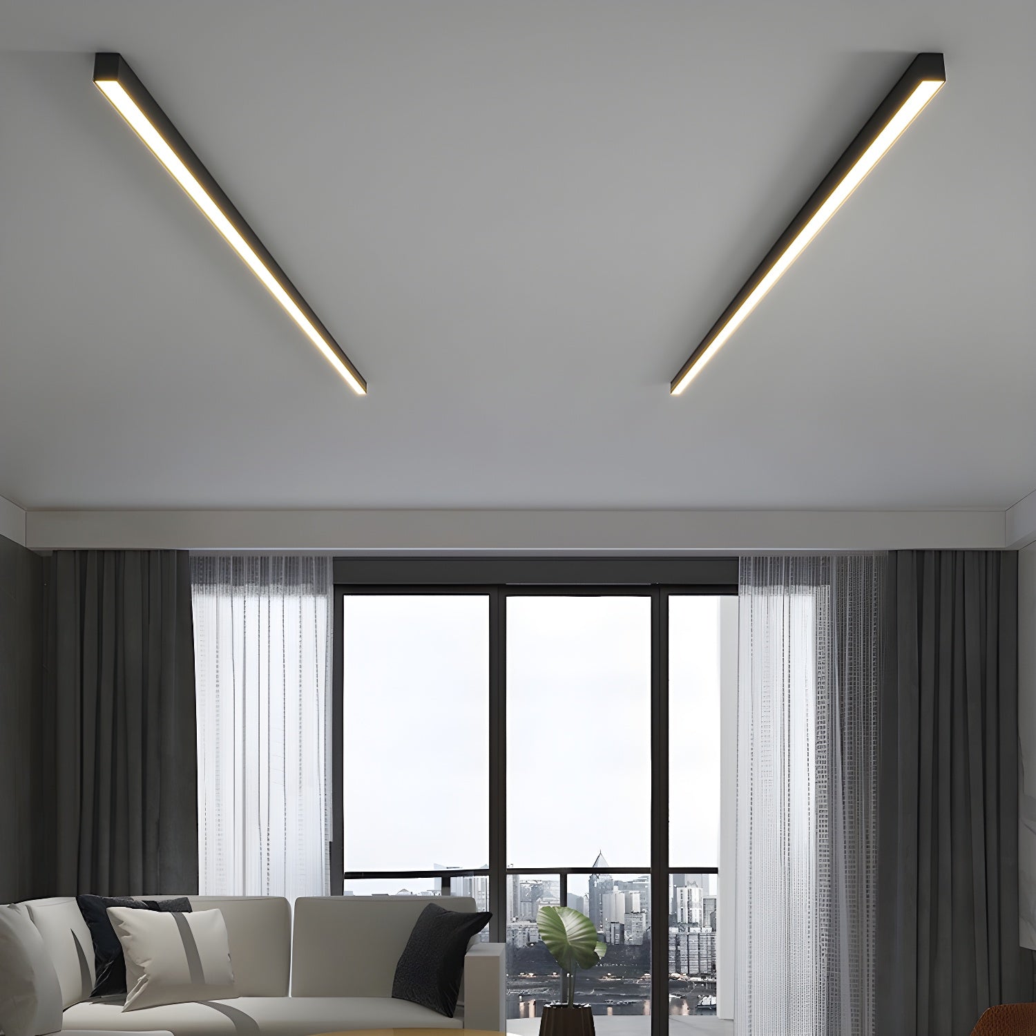 Solara Plafonnier Linéaire Ultra Fin Minimaliste Fonctionnel