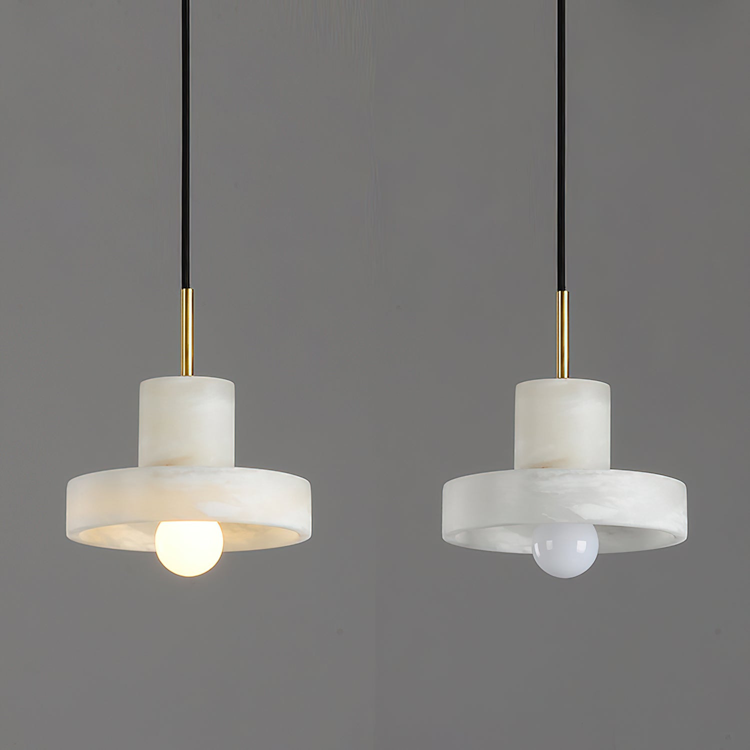 Cavelen Suspension Laiton Albâtre Minimaliste Moderne
