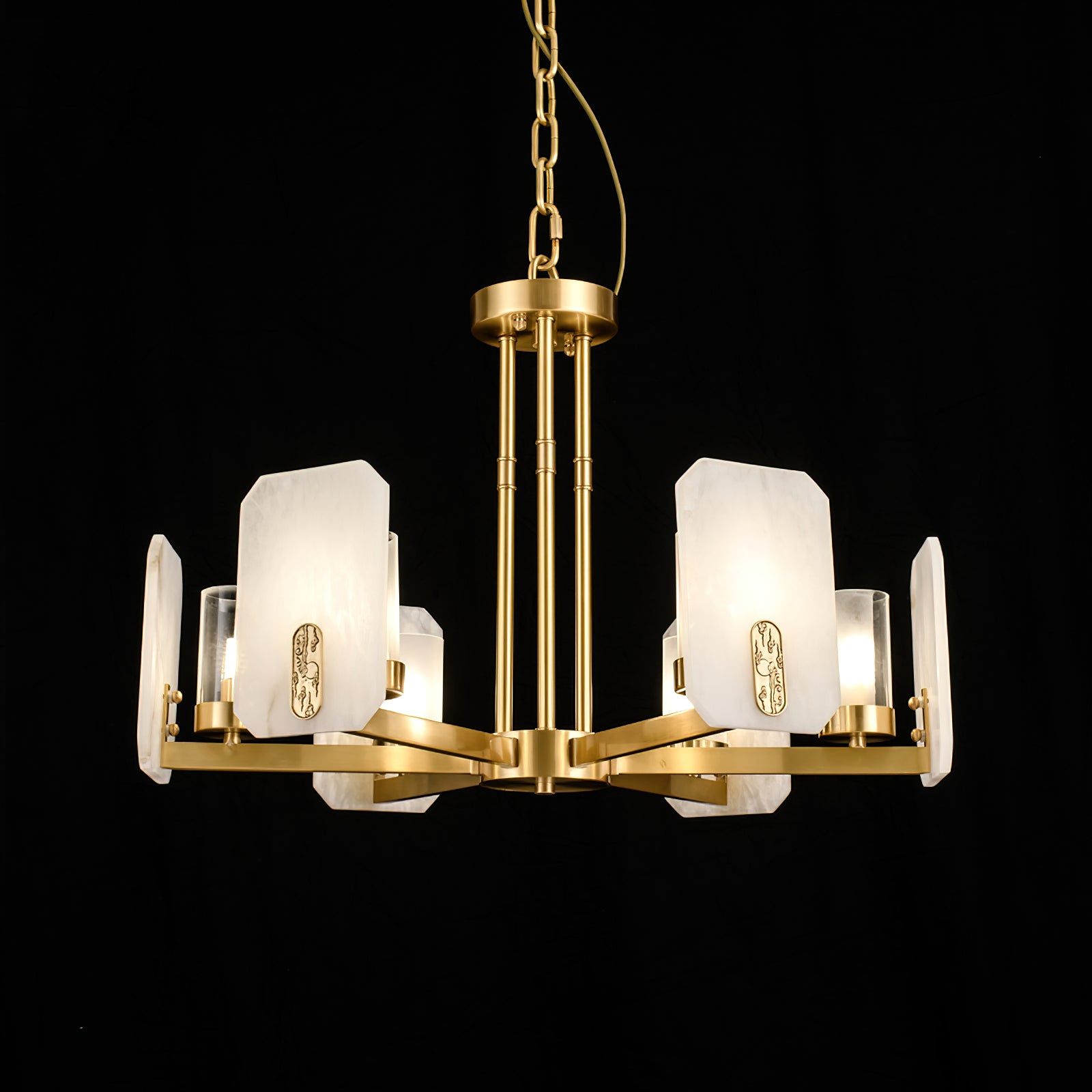 Aursorion Lustre Laiton Albâtre Luxe Postmoderne
