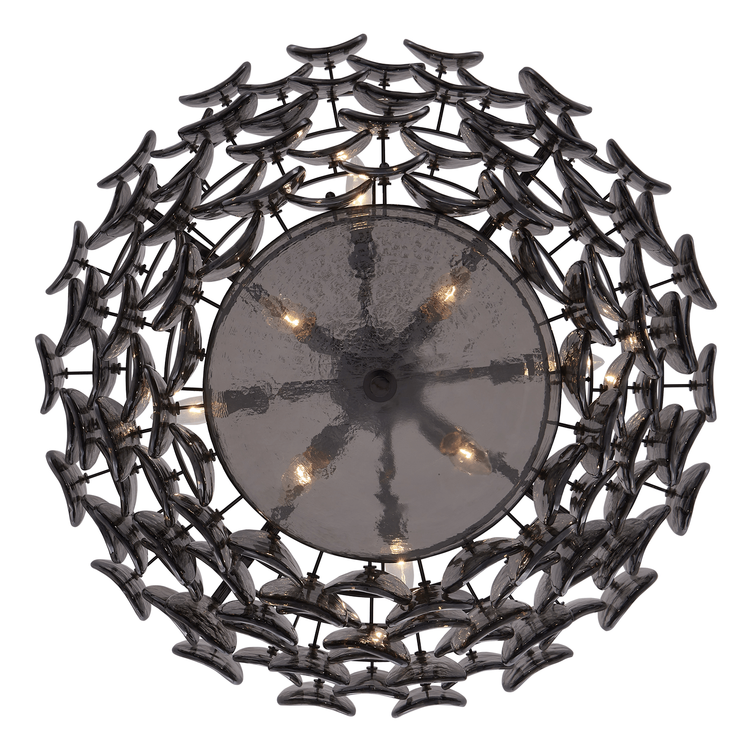 Aurora Lustre Luxueux en Verre et Laiton