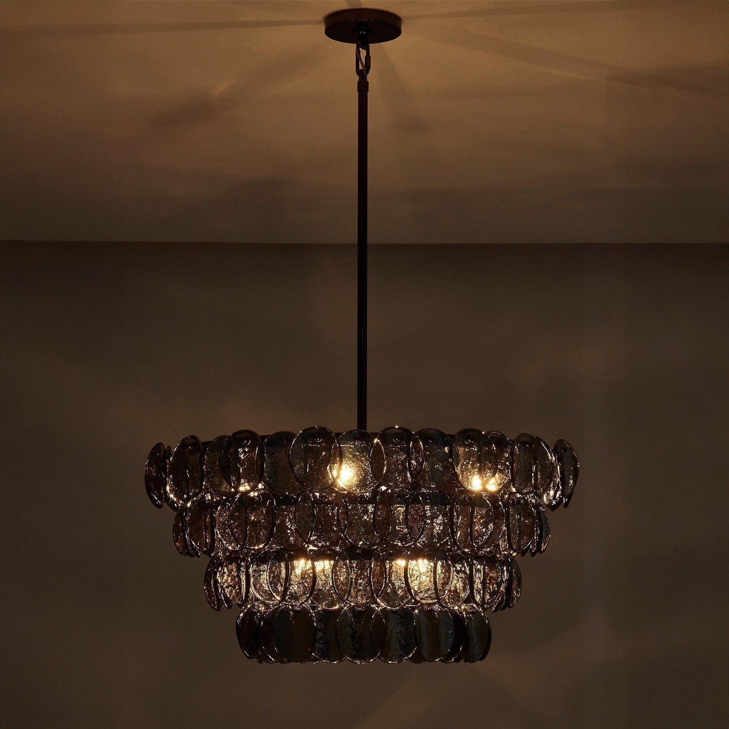 Aurora Lustre Luxueux en Verre et Laiton