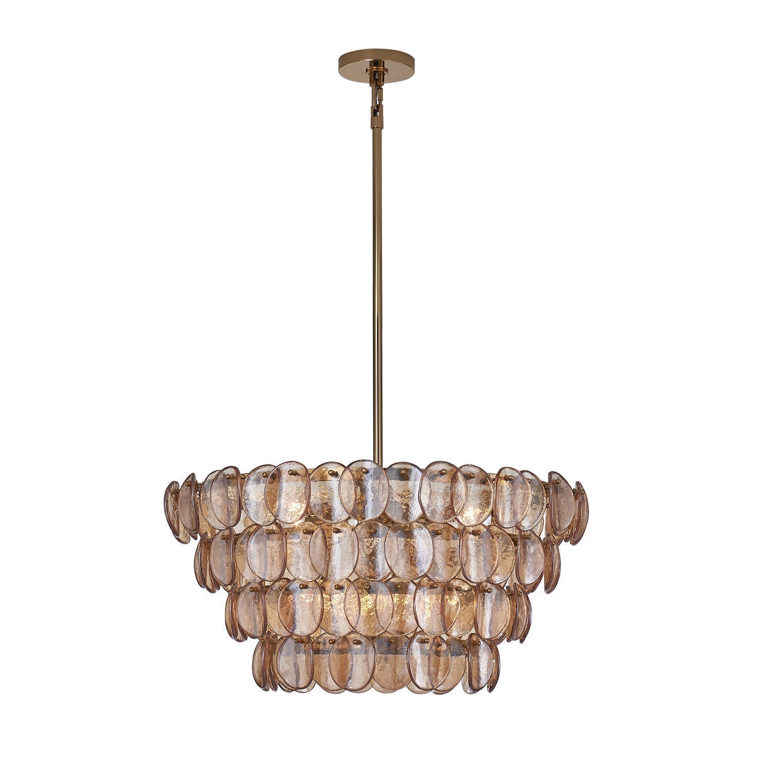 Aurora Lustre Luxueux en Verre et Laiton