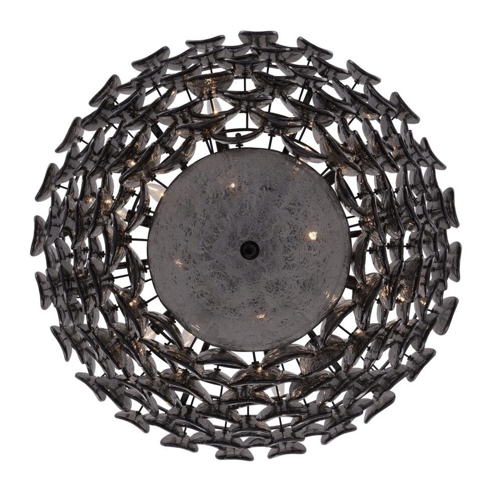Aurora Lustre Luxueux en Verre et Laiton