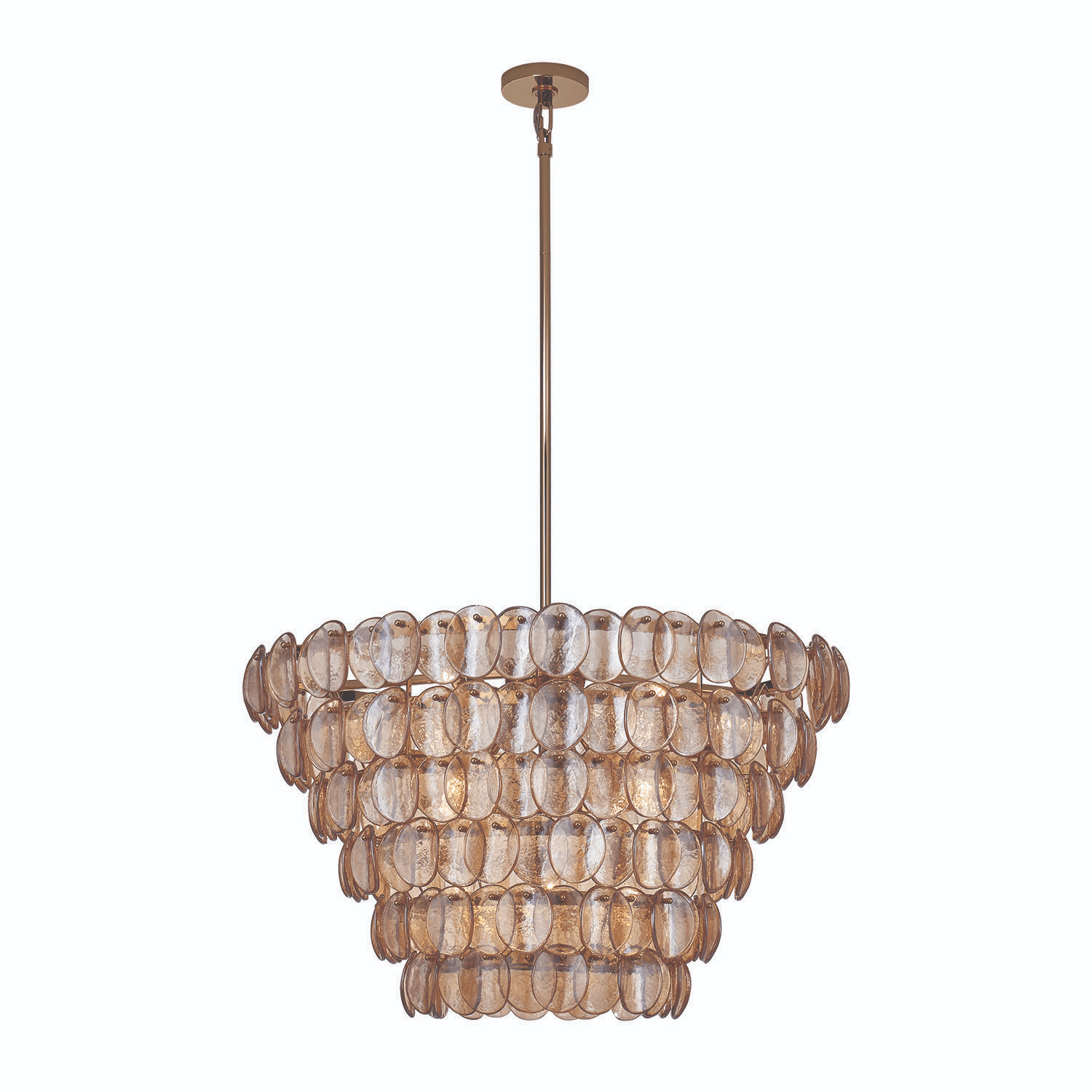 Aurora Lustre Luxueux en Verre et Laiton