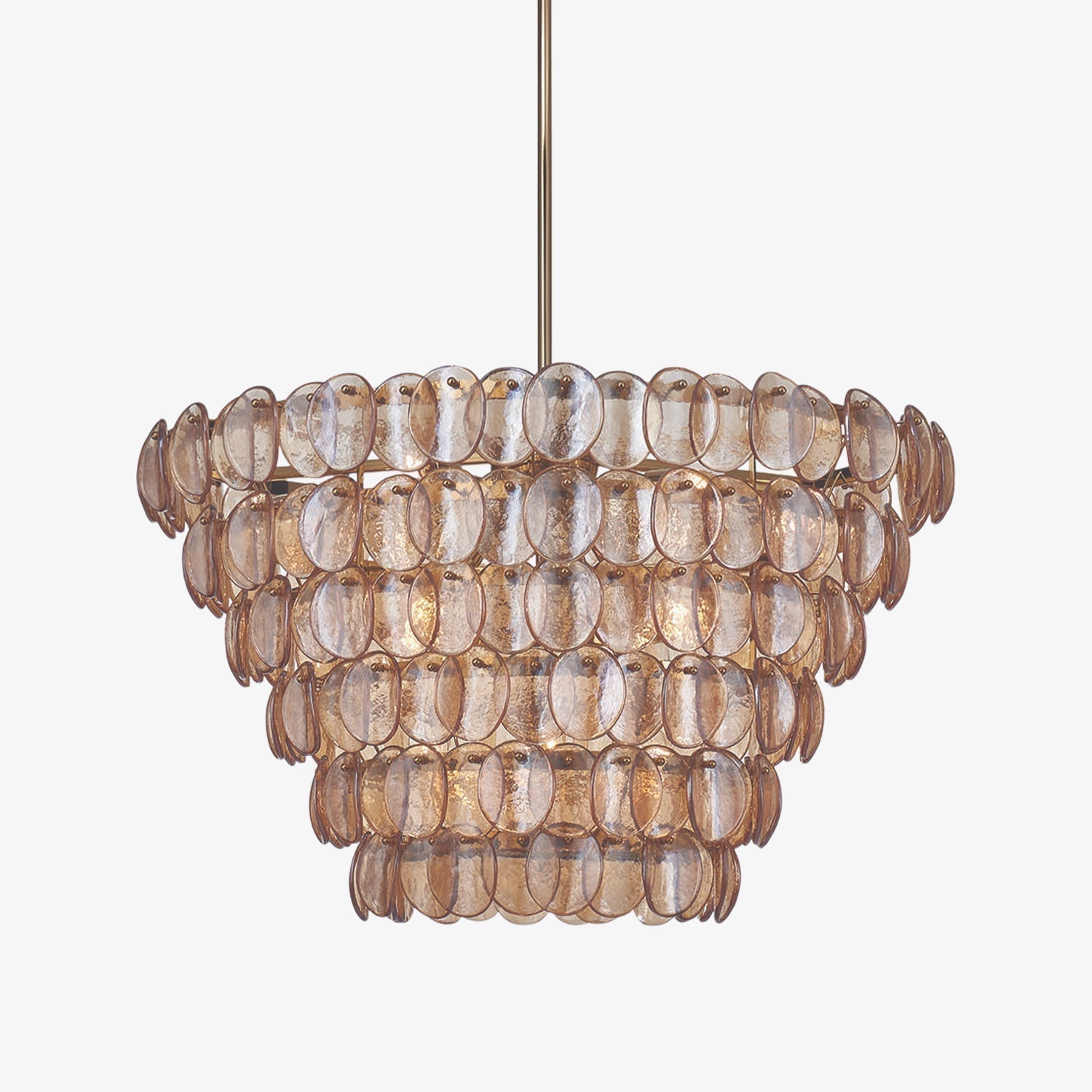 Aurora Lustre Luxueux en Verre et Laiton