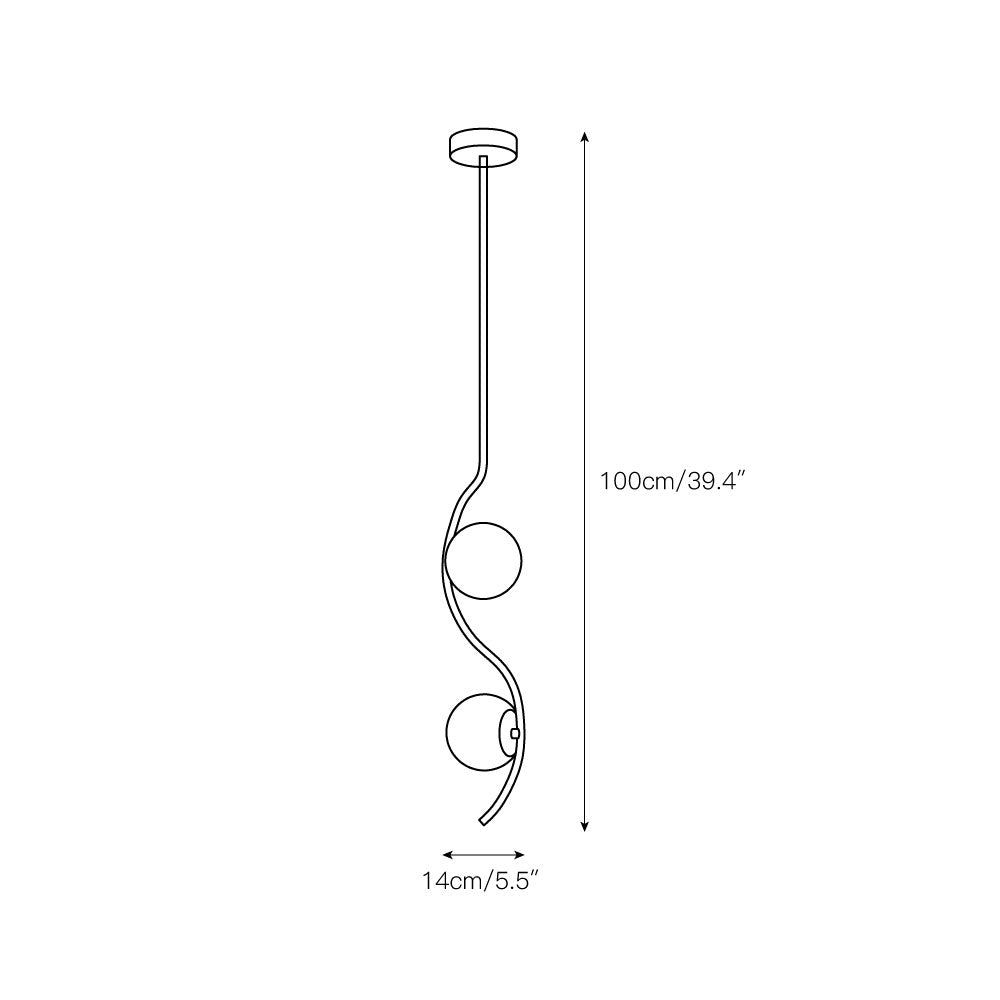 Civenan Suspension Albâtre Courbé Minimaliste Moderne