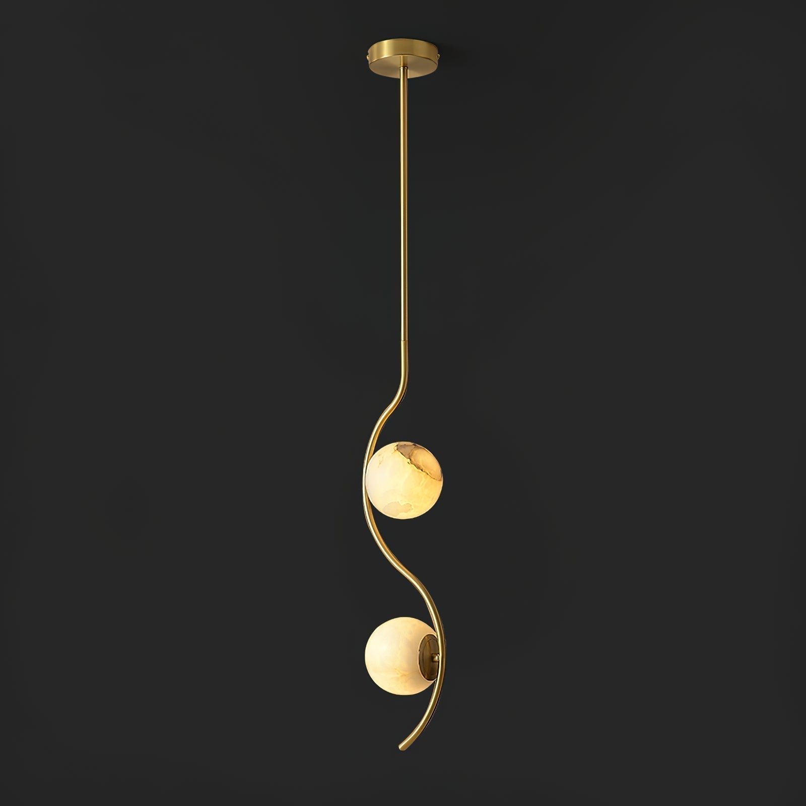 Civenan Suspension Albâtre Courbé Minimaliste Moderne
