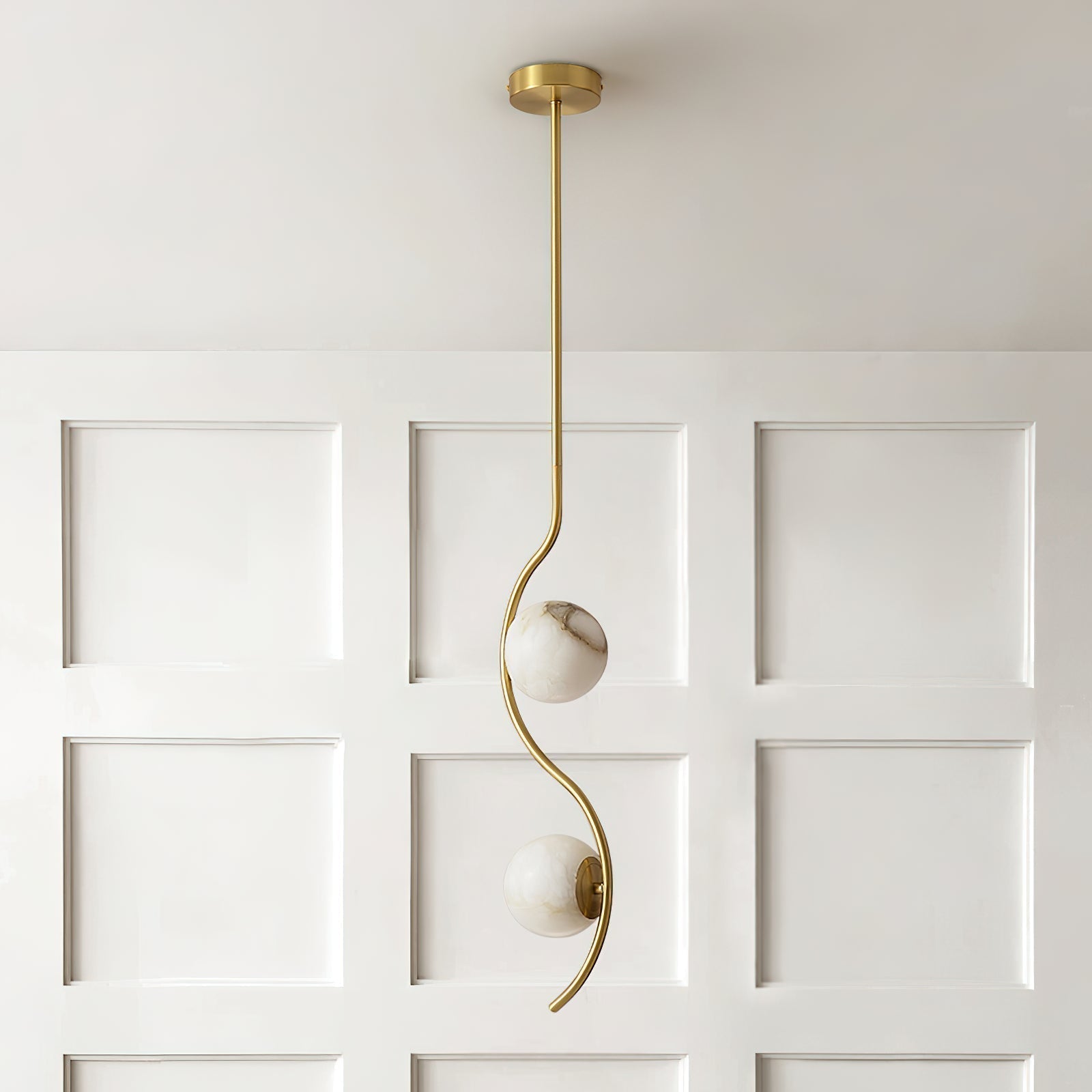 Civenan Suspension Albâtre Courbé Minimaliste Moderne