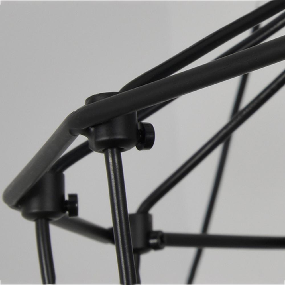 Lustra Lustre Lignes Noir Structure Métallique LED