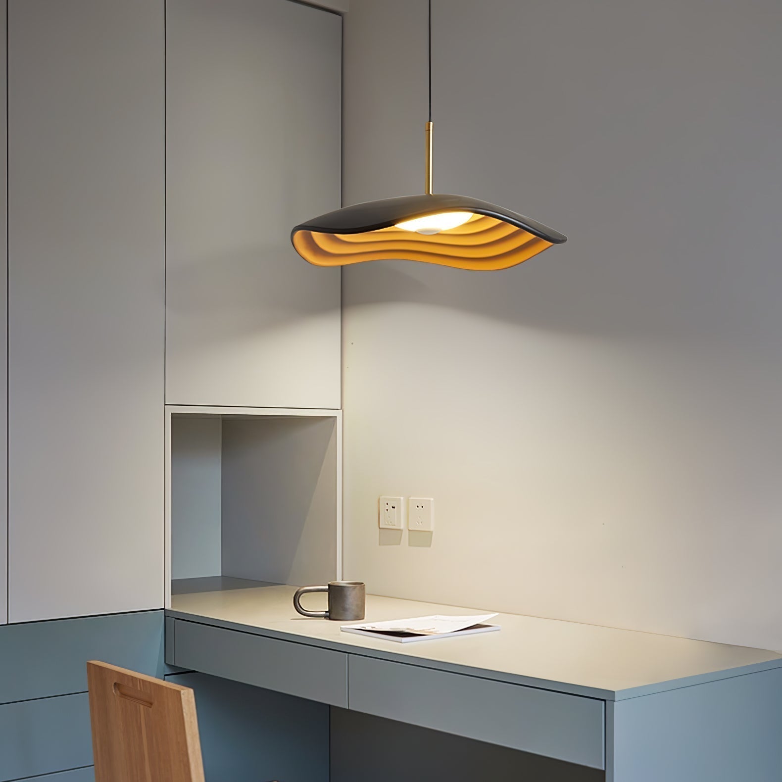 Zynthra Lampe suspendue artistique en résine