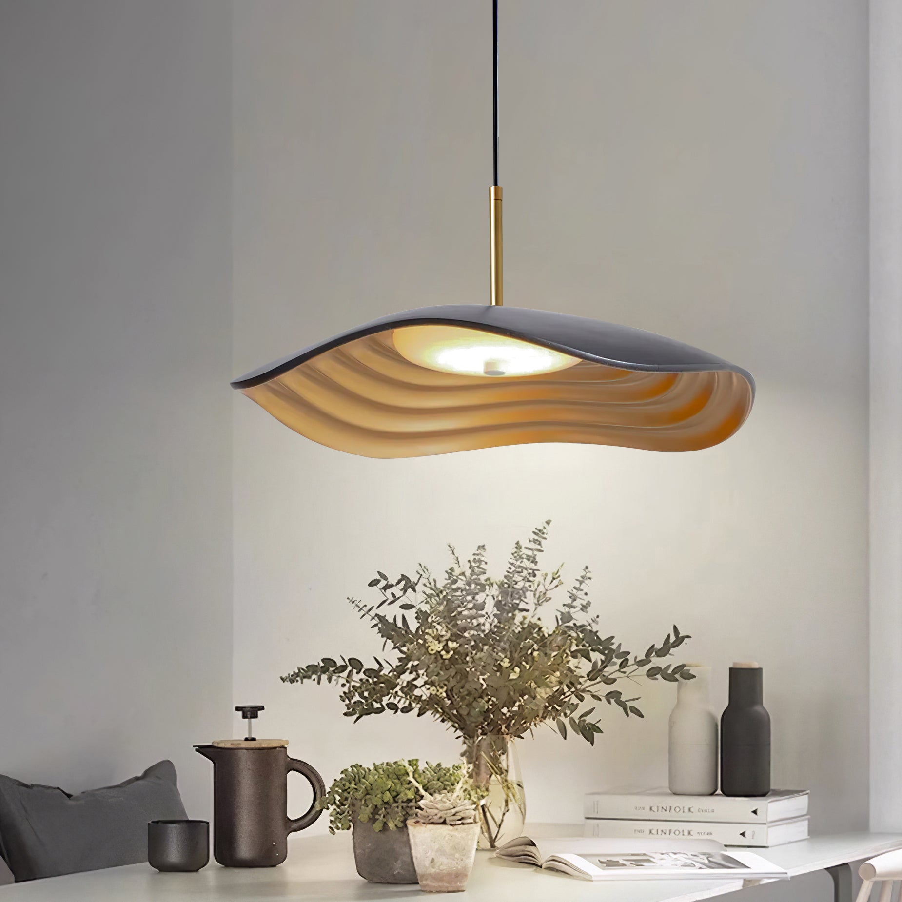 Ovelis Lampe Suspension Forme de Vague