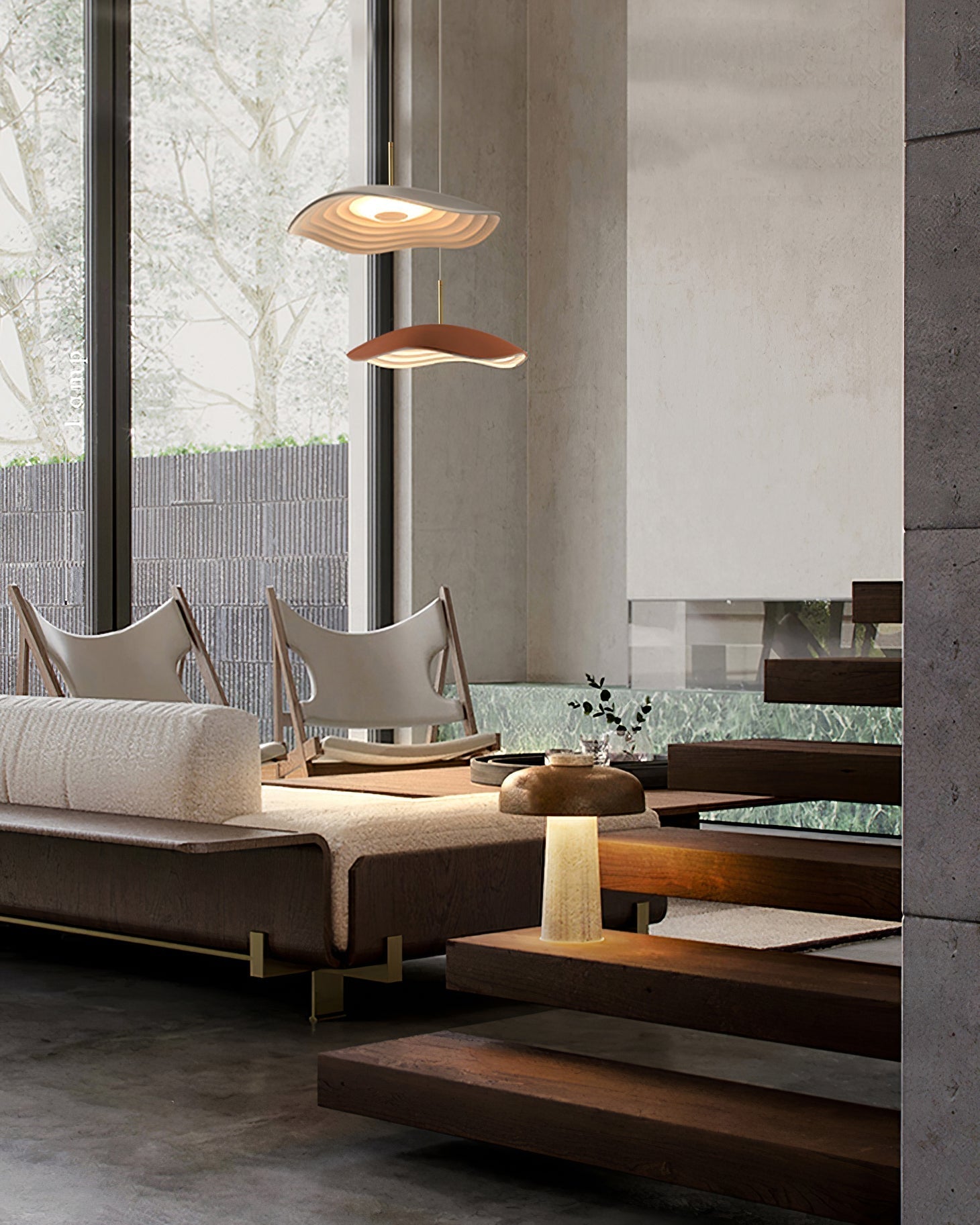 Ovelis Lampe Suspension Forme de Vague