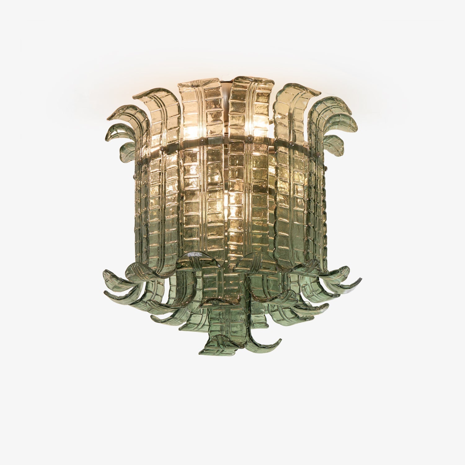 Aurora Lampe de Plafond en Verre Murano Pétale Vintage