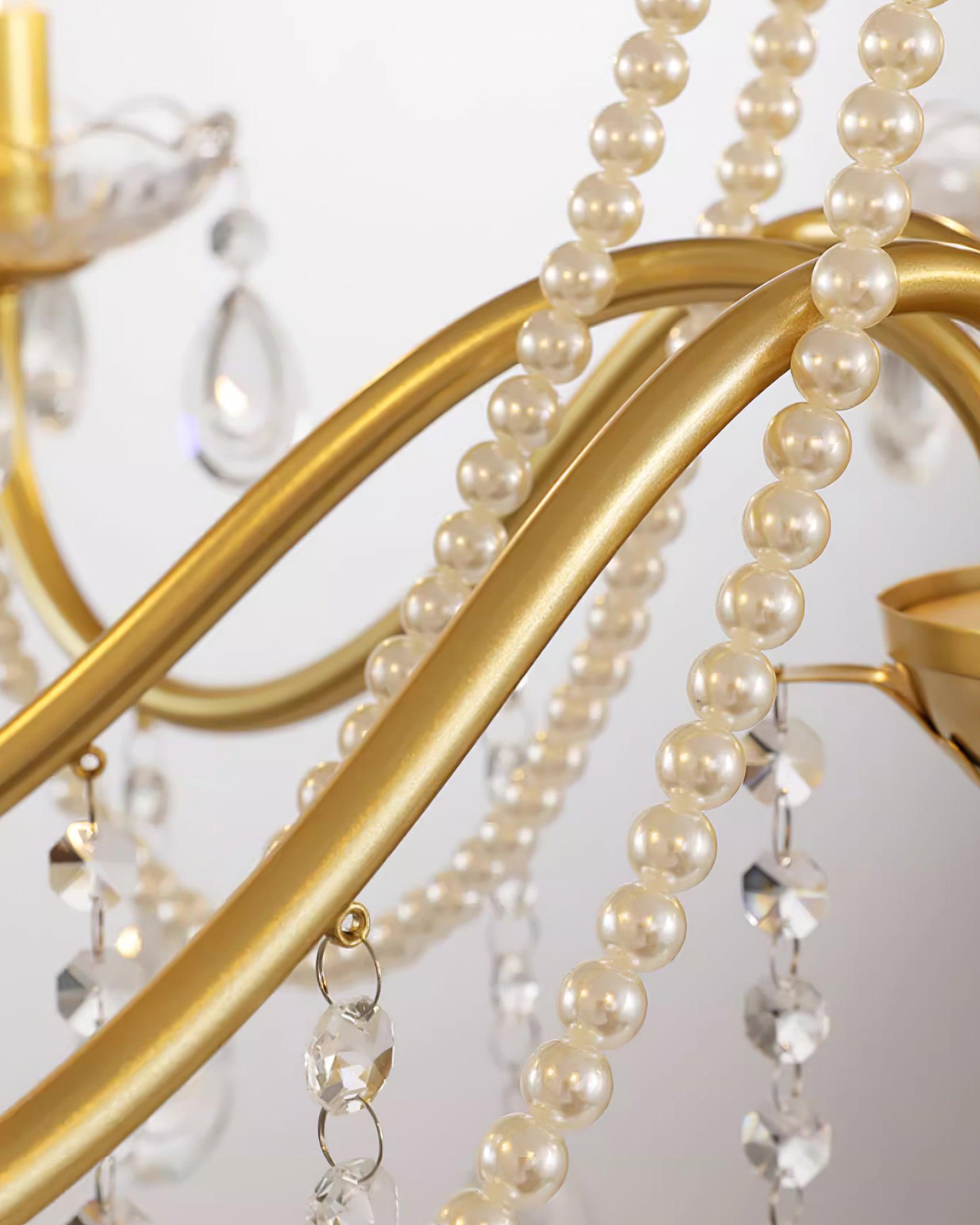 Elysion Lustra Lustre Cristal Doré Élégant