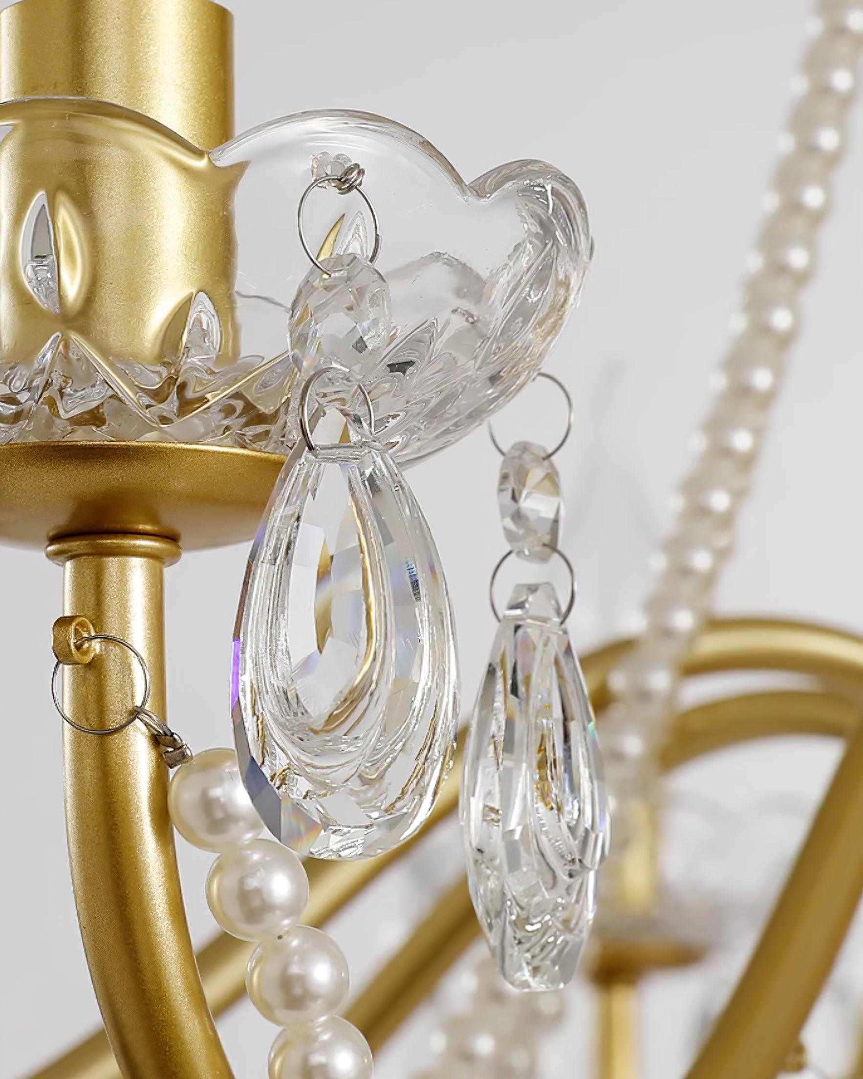 Elysion Lustra Lustre Cristal Doré Élégant
