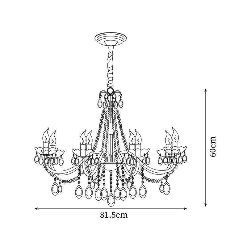 Elysion Lustra Lustre Cristal Doré Élégant