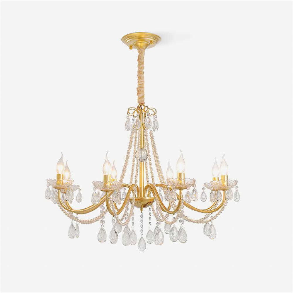 Elysion Lustra Lustre Cristal Doré Élégant