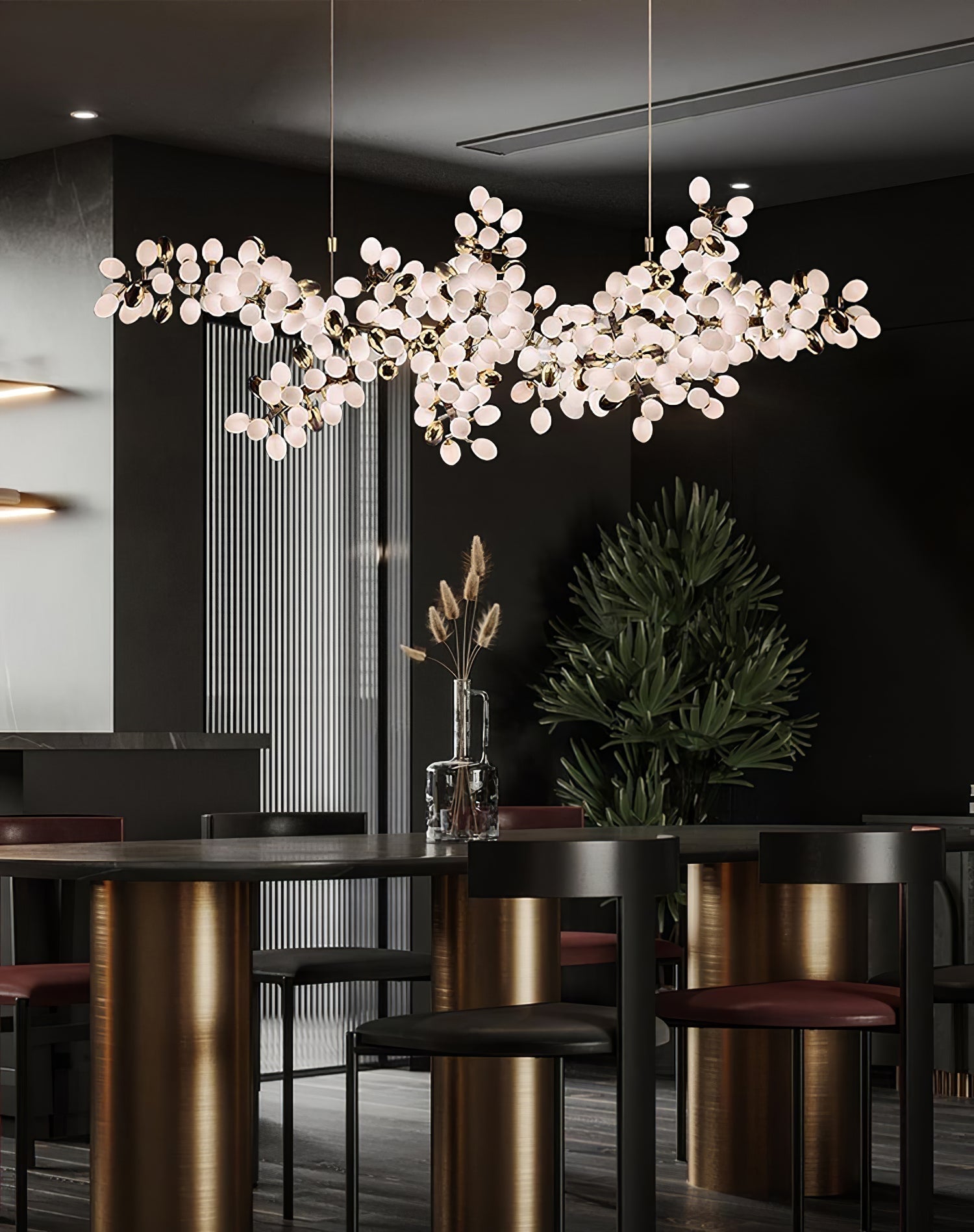 Cithaila Lustre Postmoderne De Luxe En Métal Et Verre