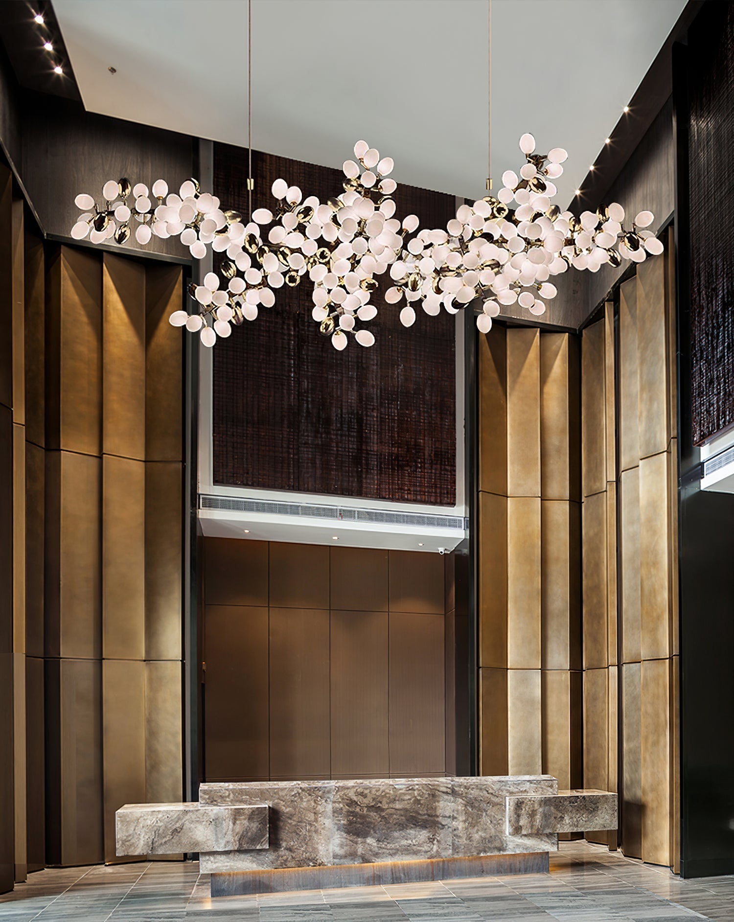 Cithaila Lustre Postmoderne De Luxe En Métal Et Verre