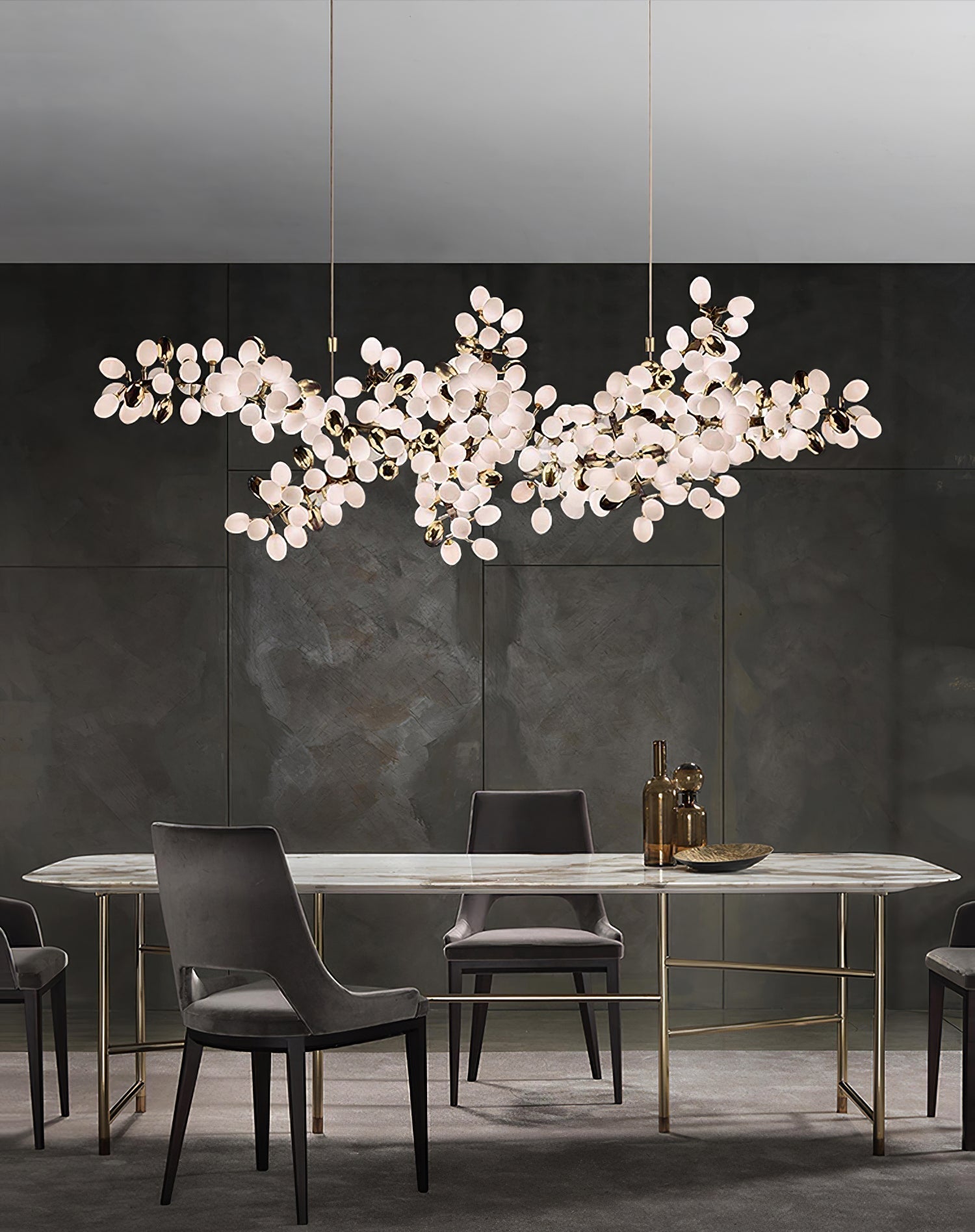 Cithaila Lustre Postmoderne De Luxe En Métal Et Verre