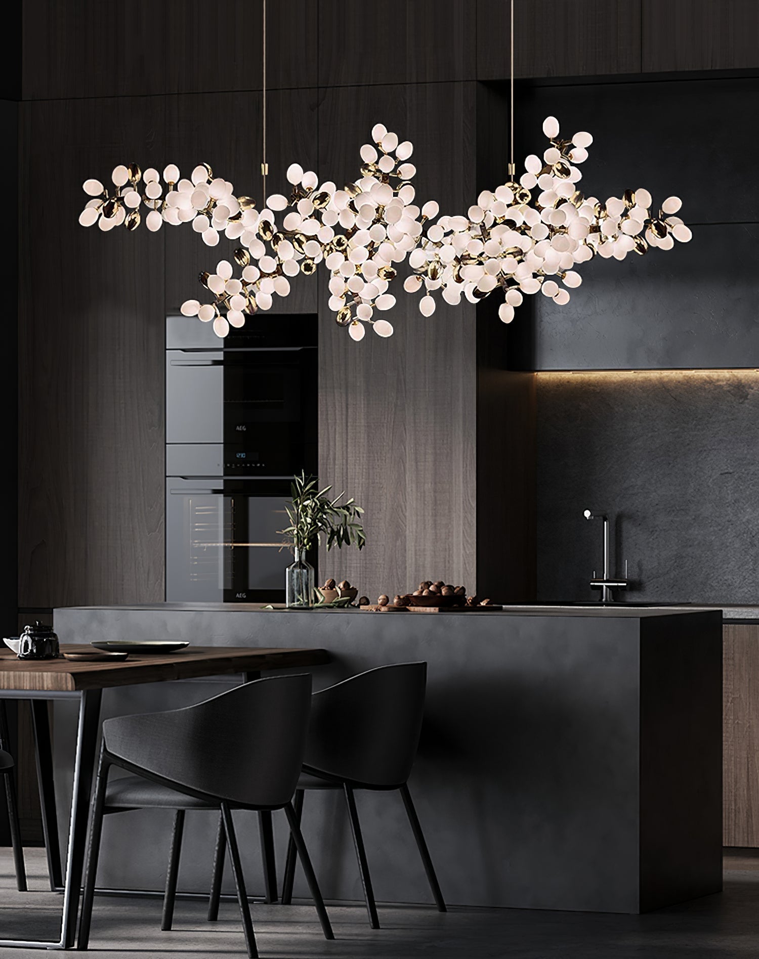 Cithaila Lustre Postmoderne De Luxe En Métal Et Verre