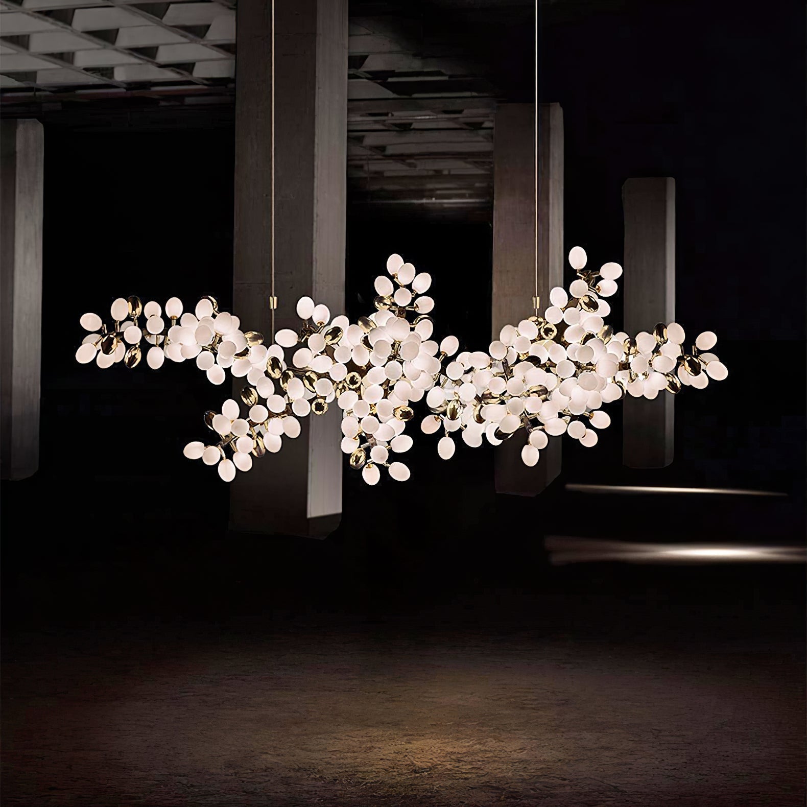 Cithaila Lustre Postmoderne De Luxe En Métal Et Verre