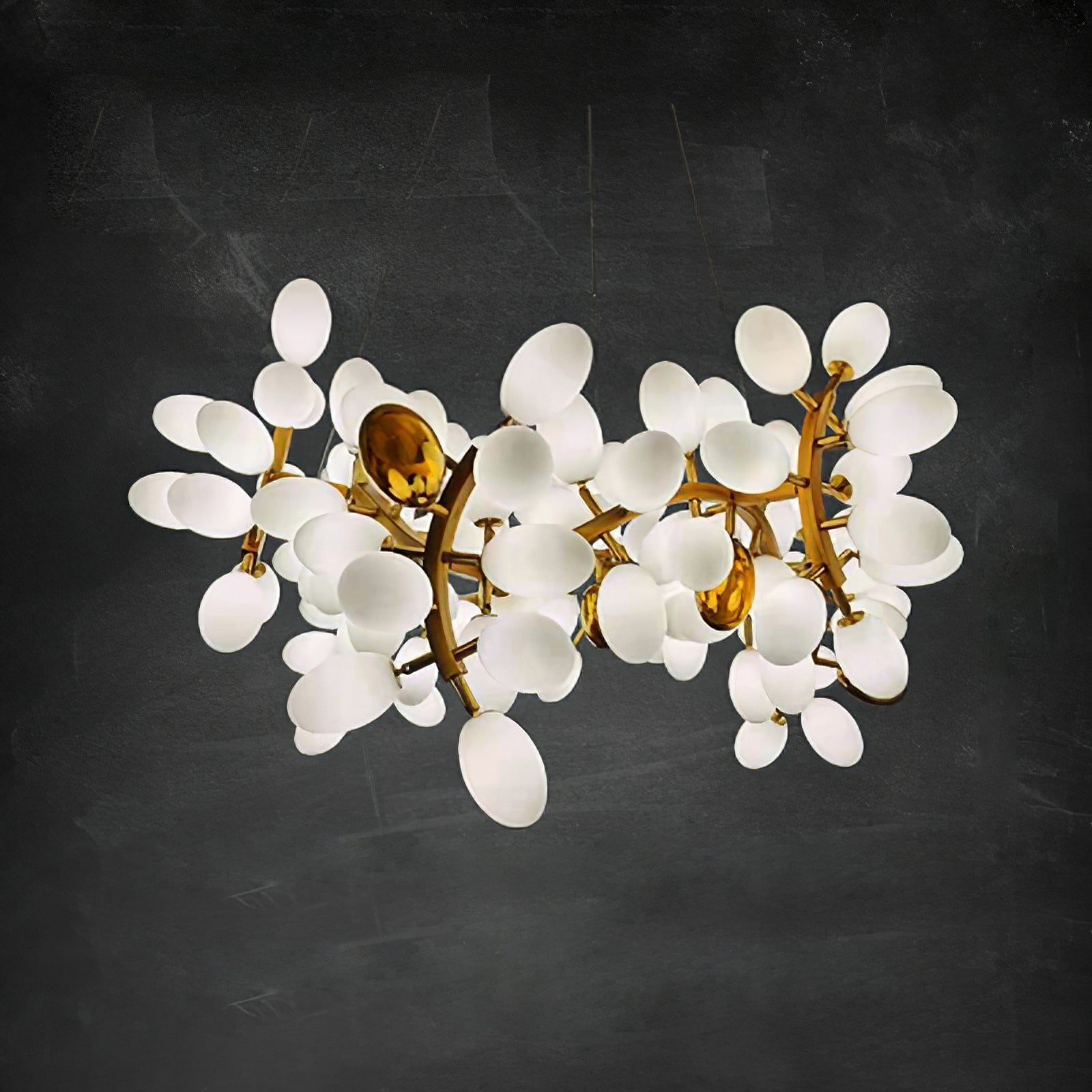 Cithaila Lustre Postmoderne De Luxe En Métal Et Verre