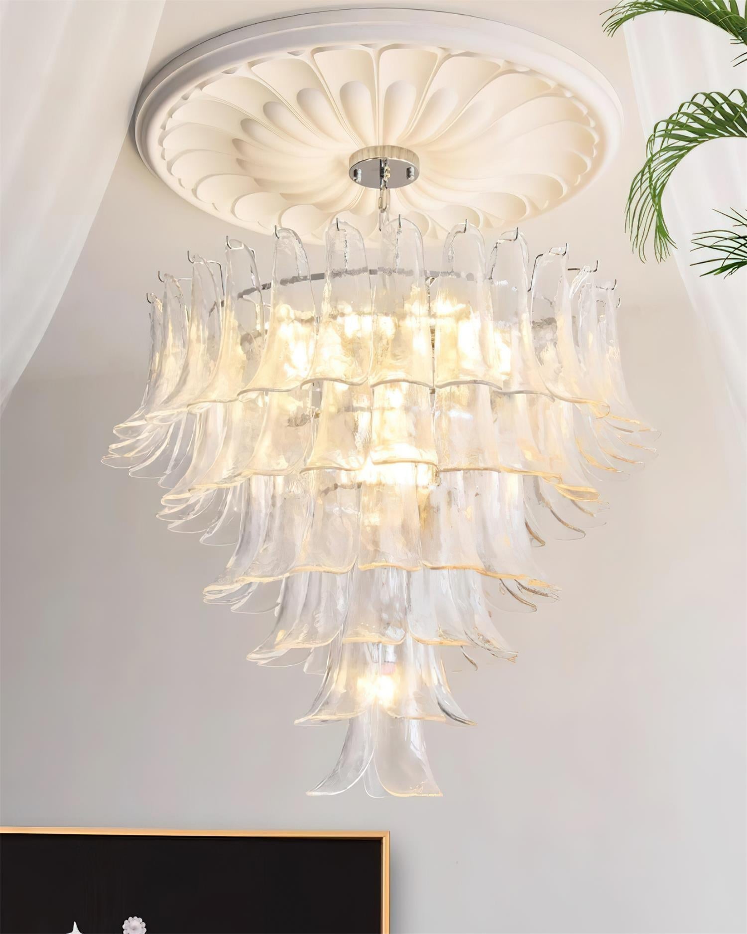 Valier Lustre Pétales en Verre Superposés