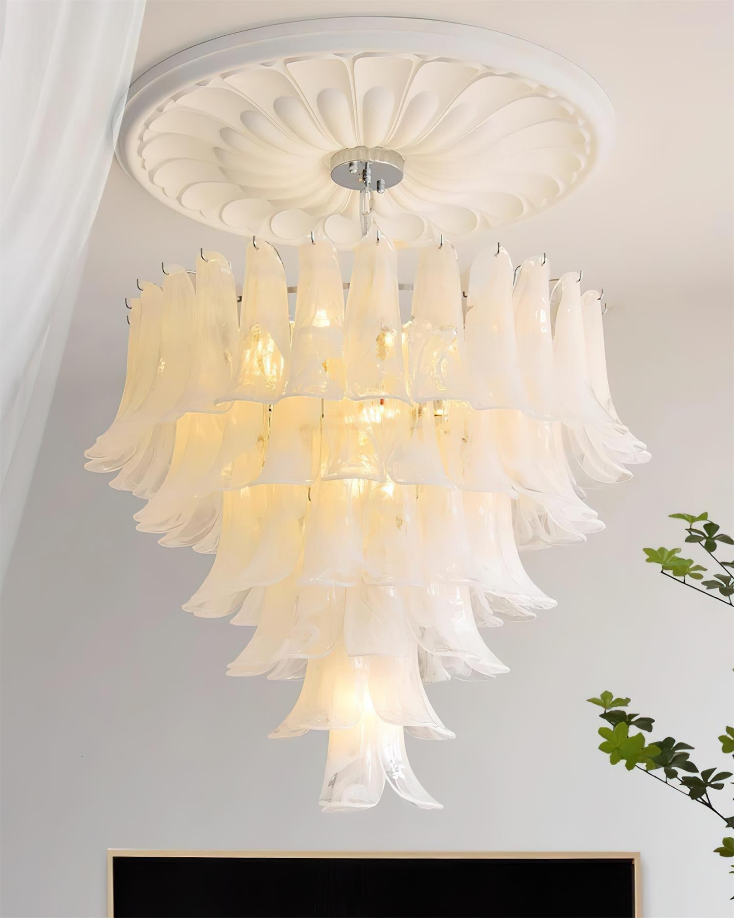Valier Lustre Pétales en Verre Superposés