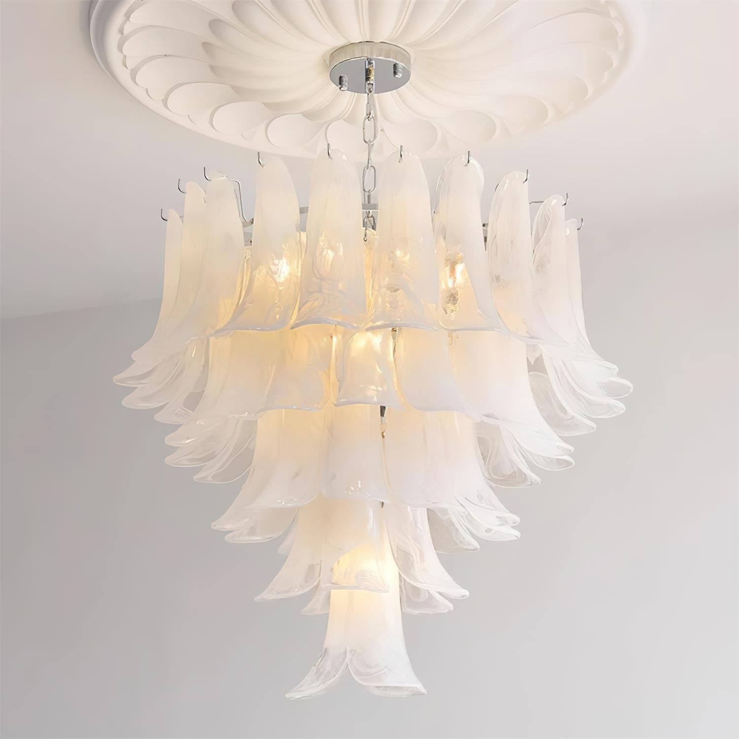 Valier Lustre Pétales en Verre Superposés