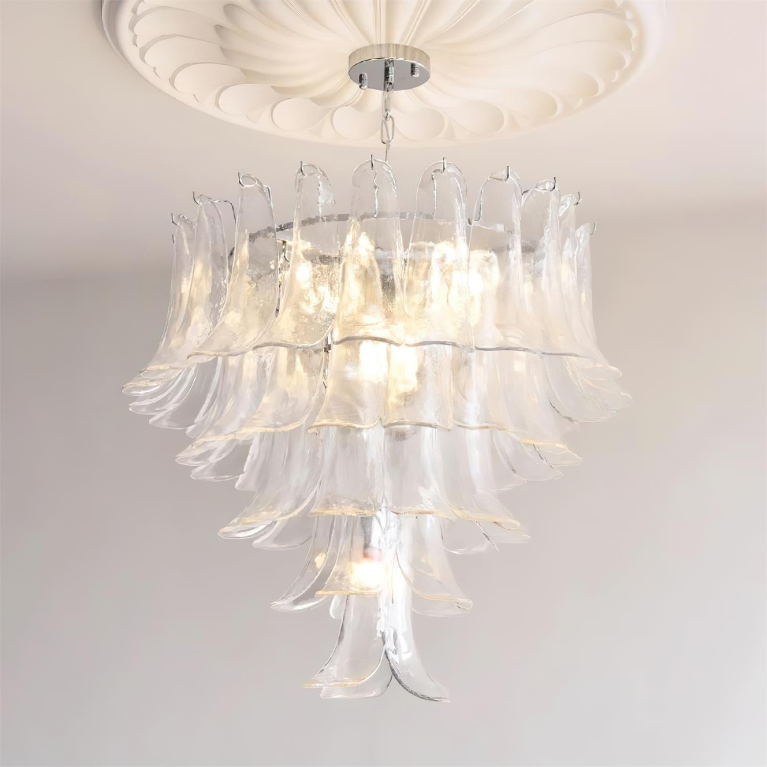 Valier Lustre Pétales en Verre Superposés
