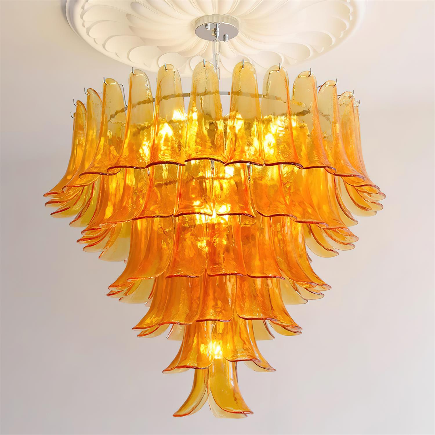 Valier Lustre Pétales en Verre Superposés