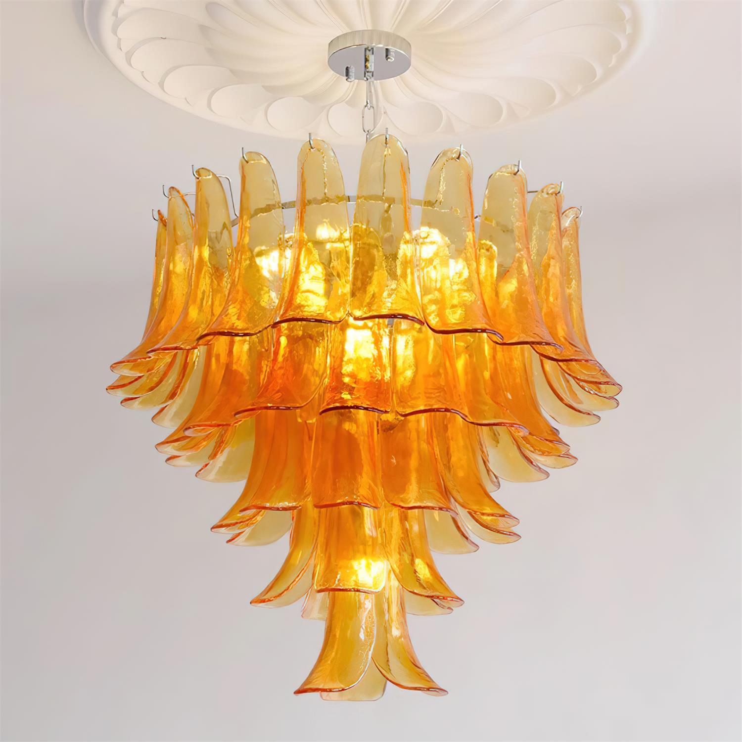 Valier Lustre Pétales en Verre Superposés