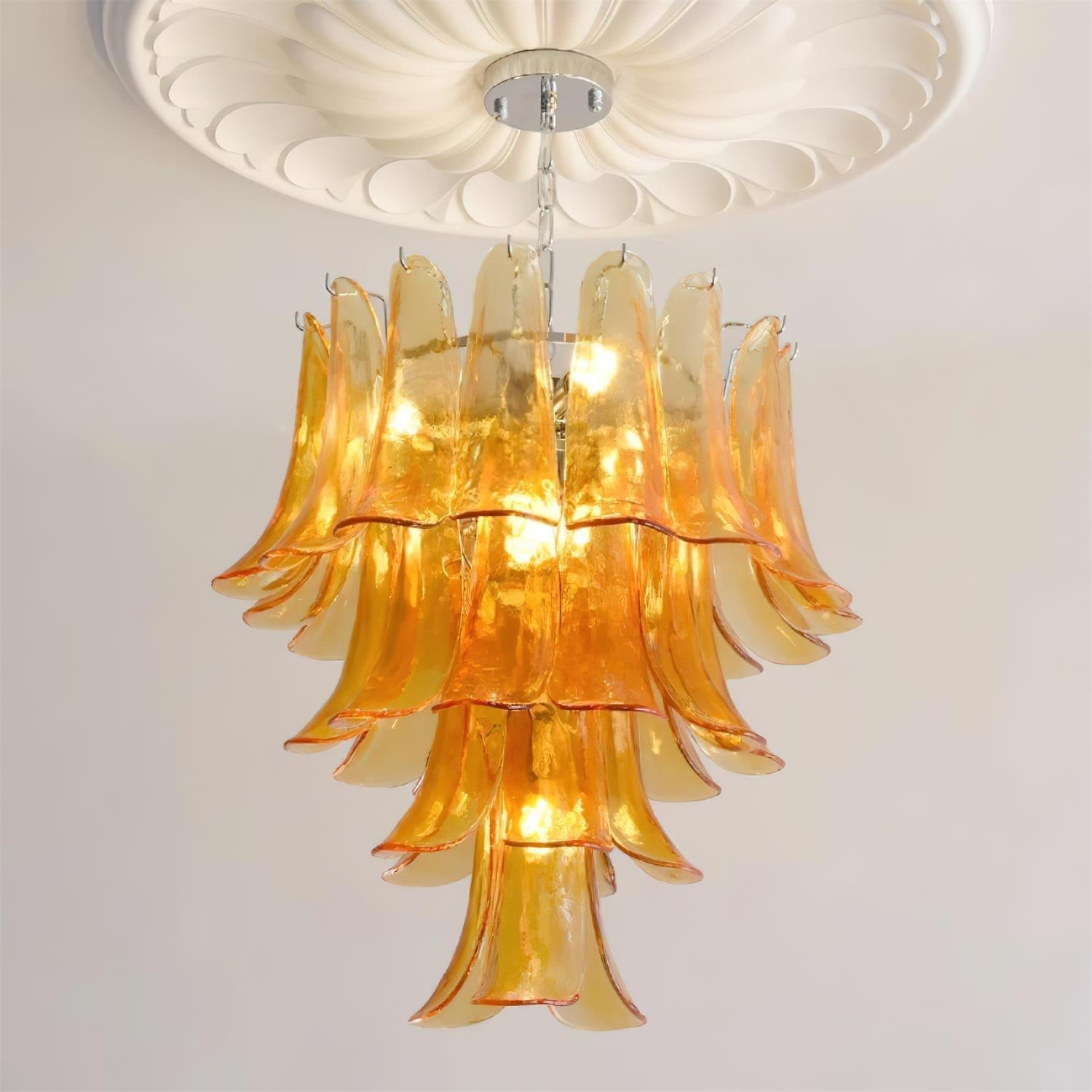 Valier Lustre Pétales en Verre Superposés