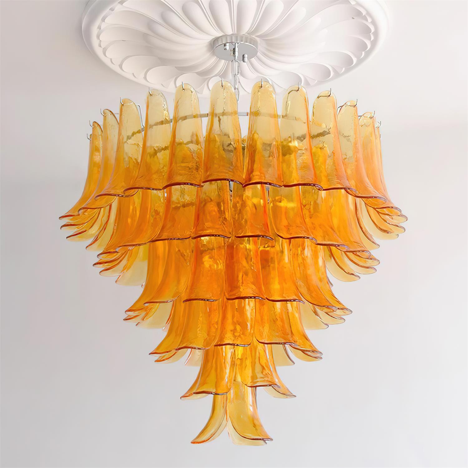Valier Lustre Pétales en Verre Superposés