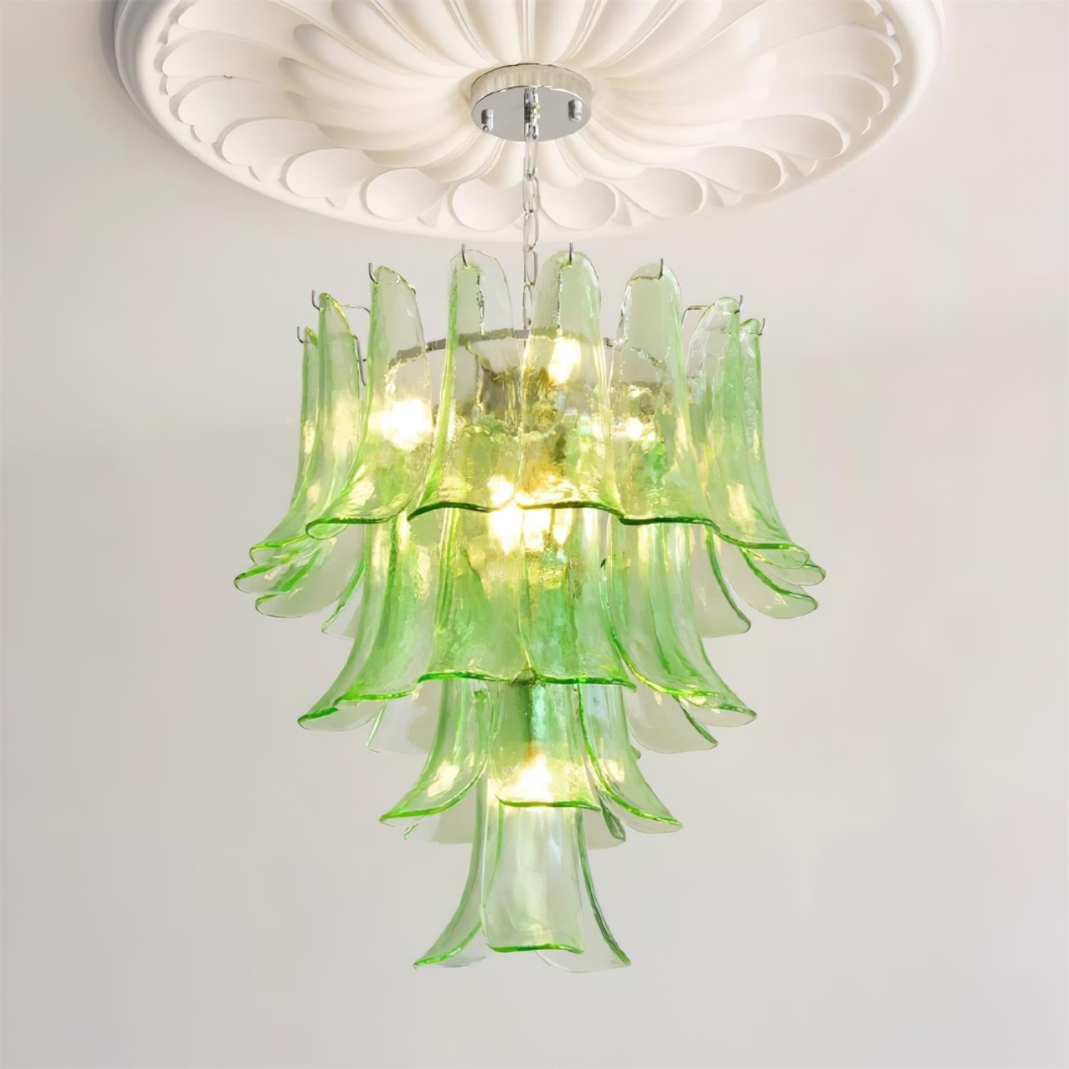 Valier Lustre Pétales en Verre Superposés