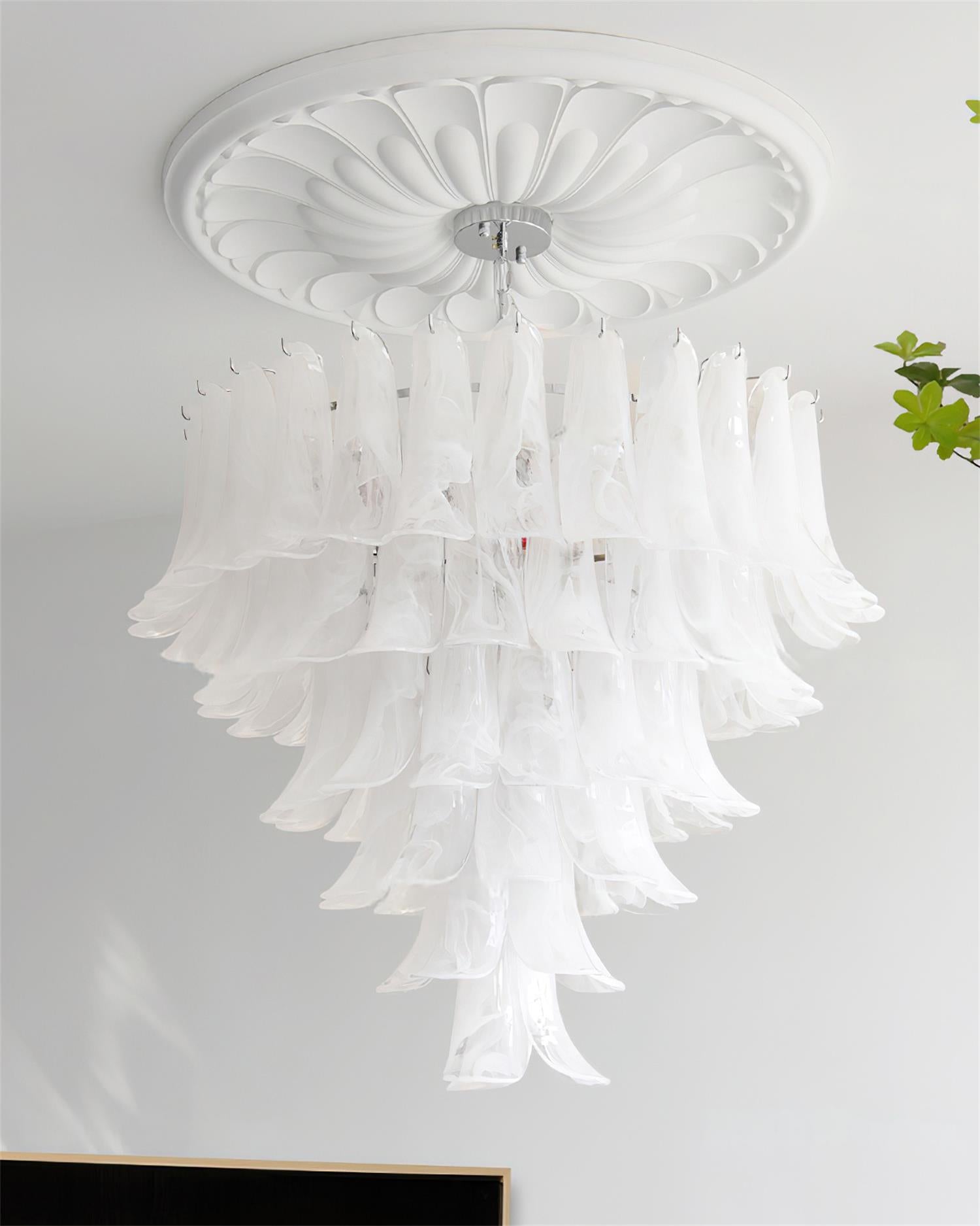 Valier Lustre Pétales en Verre Superposés