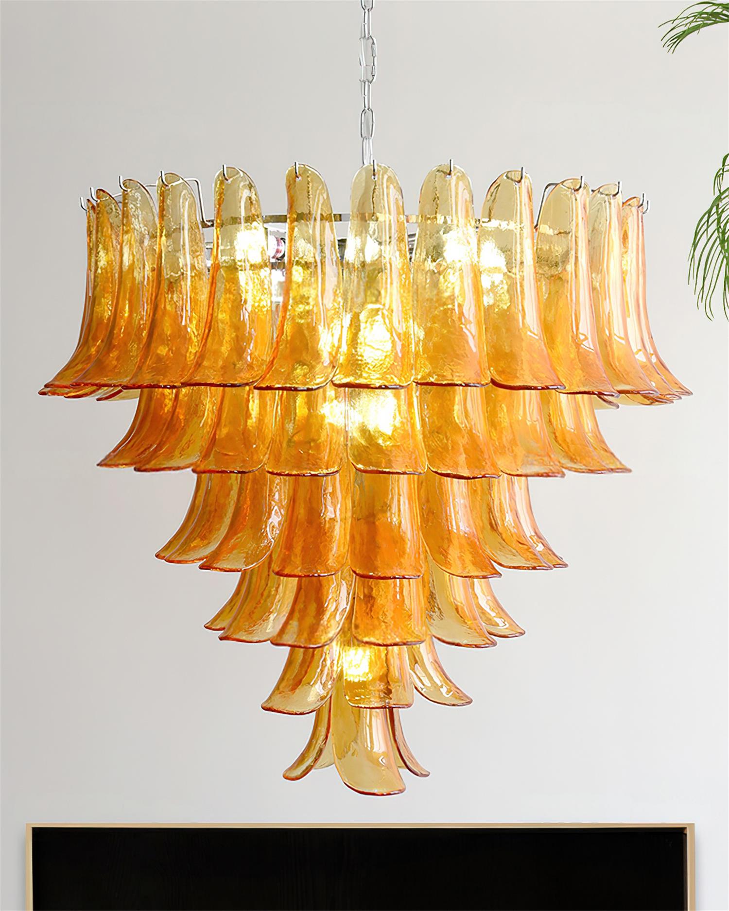 Valier Lustre Pétales en Verre Superposés