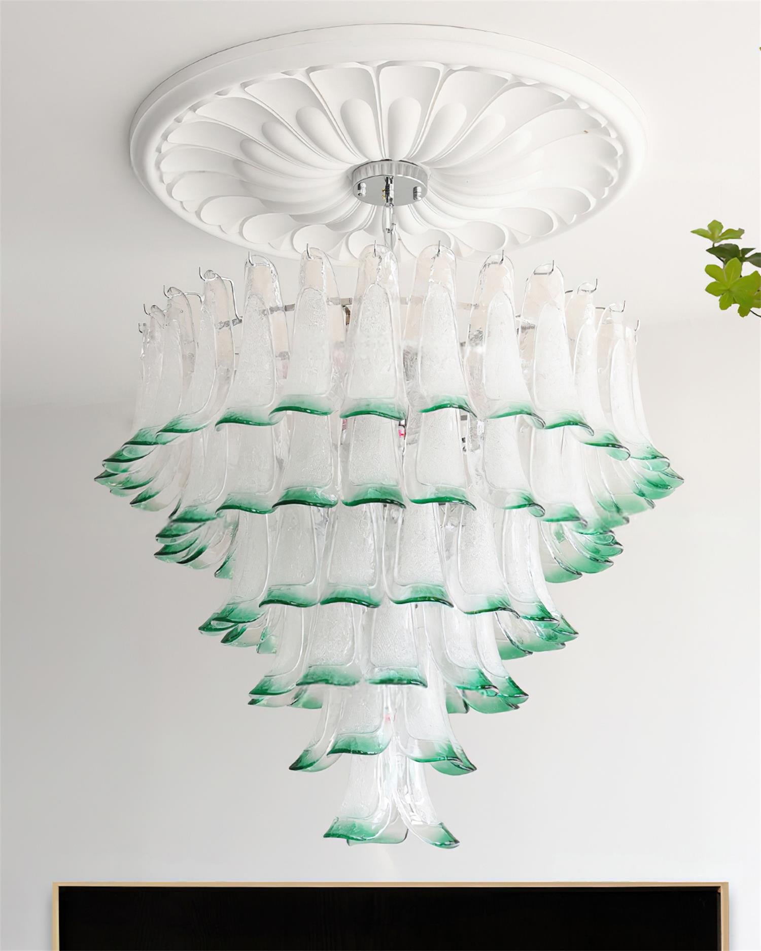 Valier Lustre Pétales en Verre Superposés
