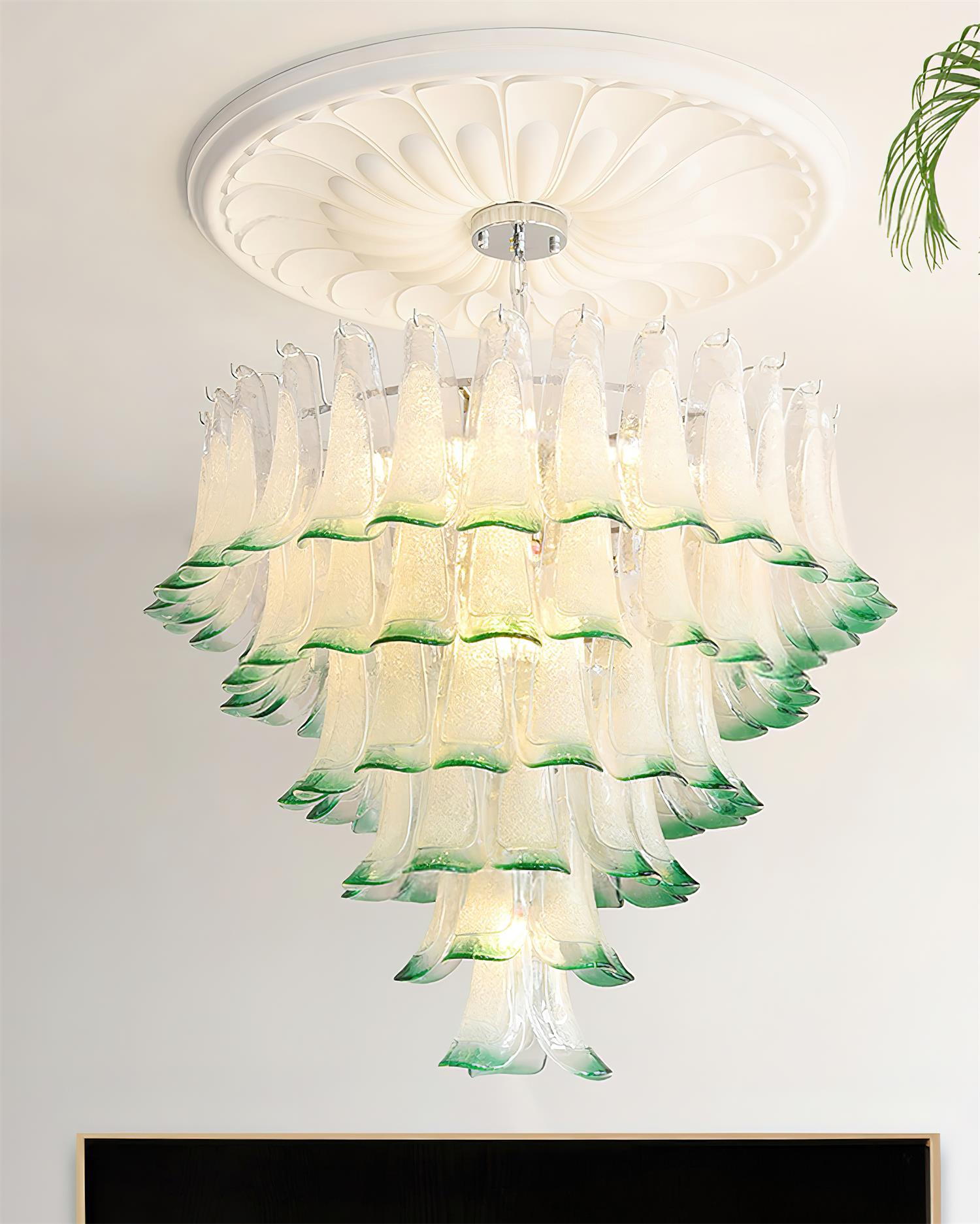Valier Lustre Pétales en Verre Superposés