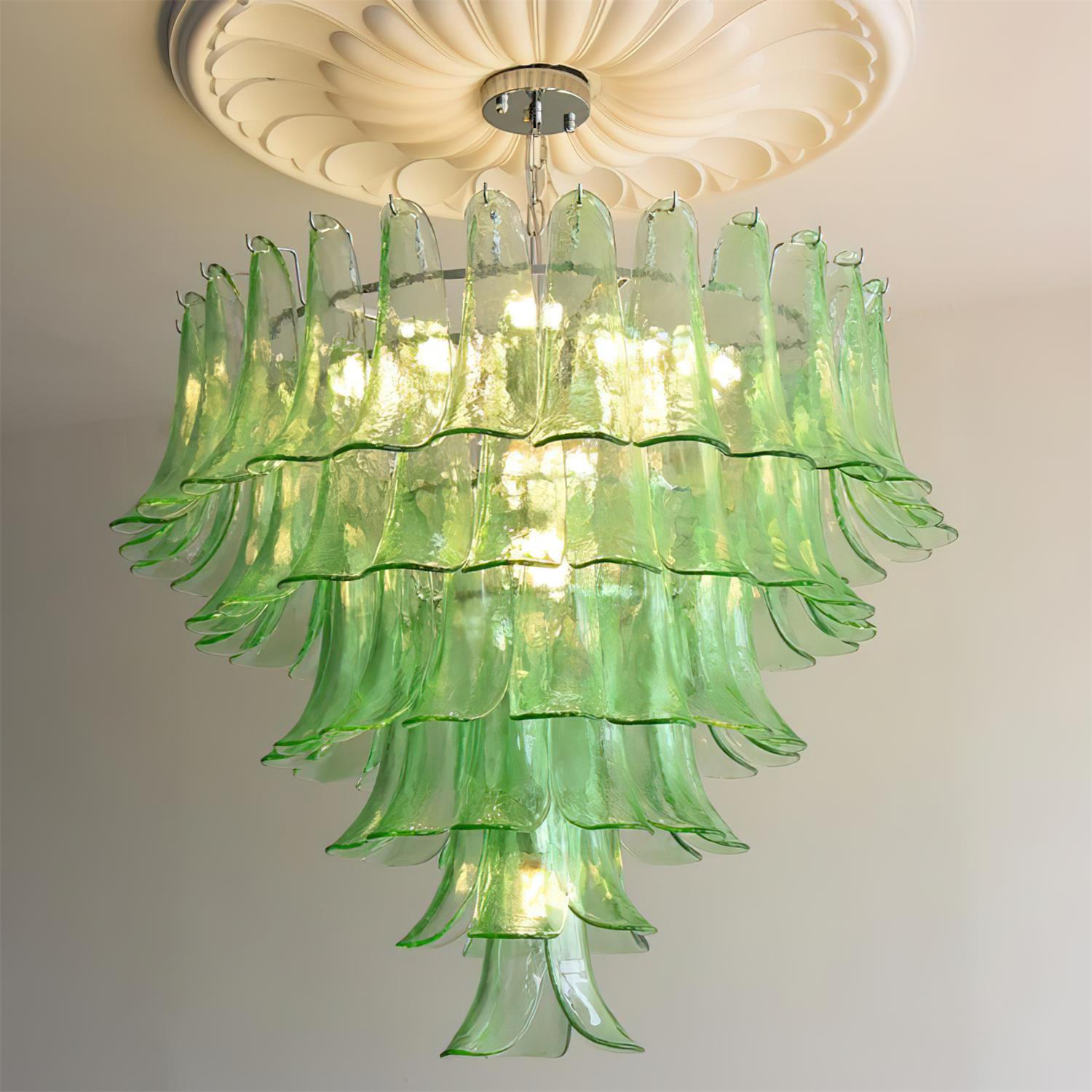 Valier Lustre Pétales en Verre Superposés