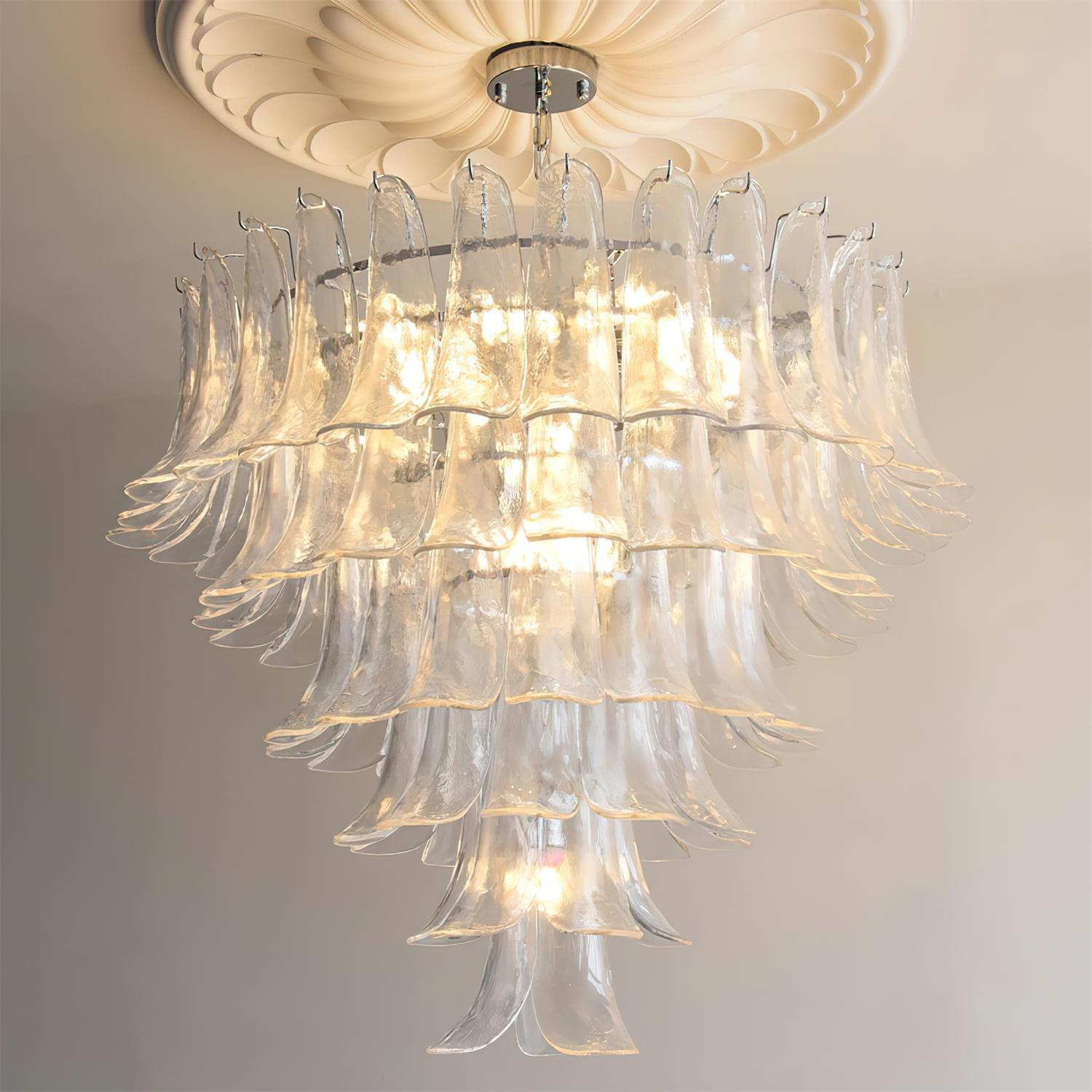 Valier Lustre Pétales en Verre Superposés