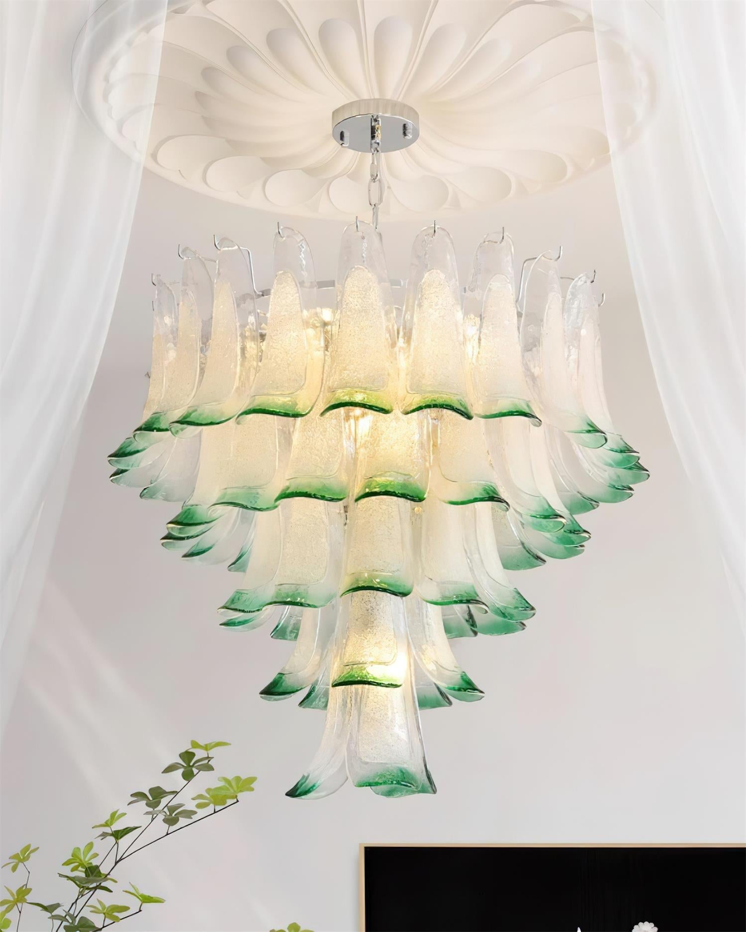 Valier Lustre Pétales en Verre Superposés