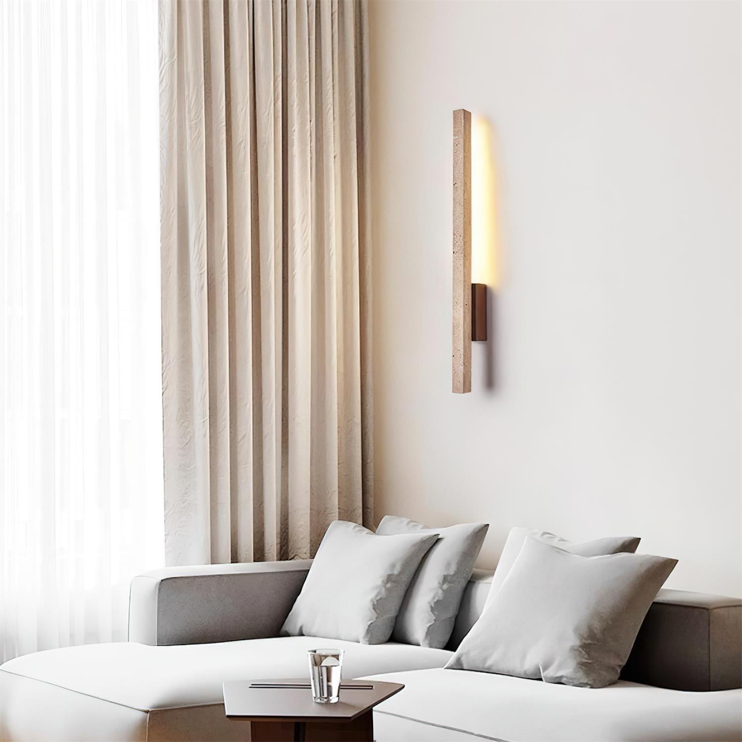 Opalyn Applique Murale Slim en Travertin