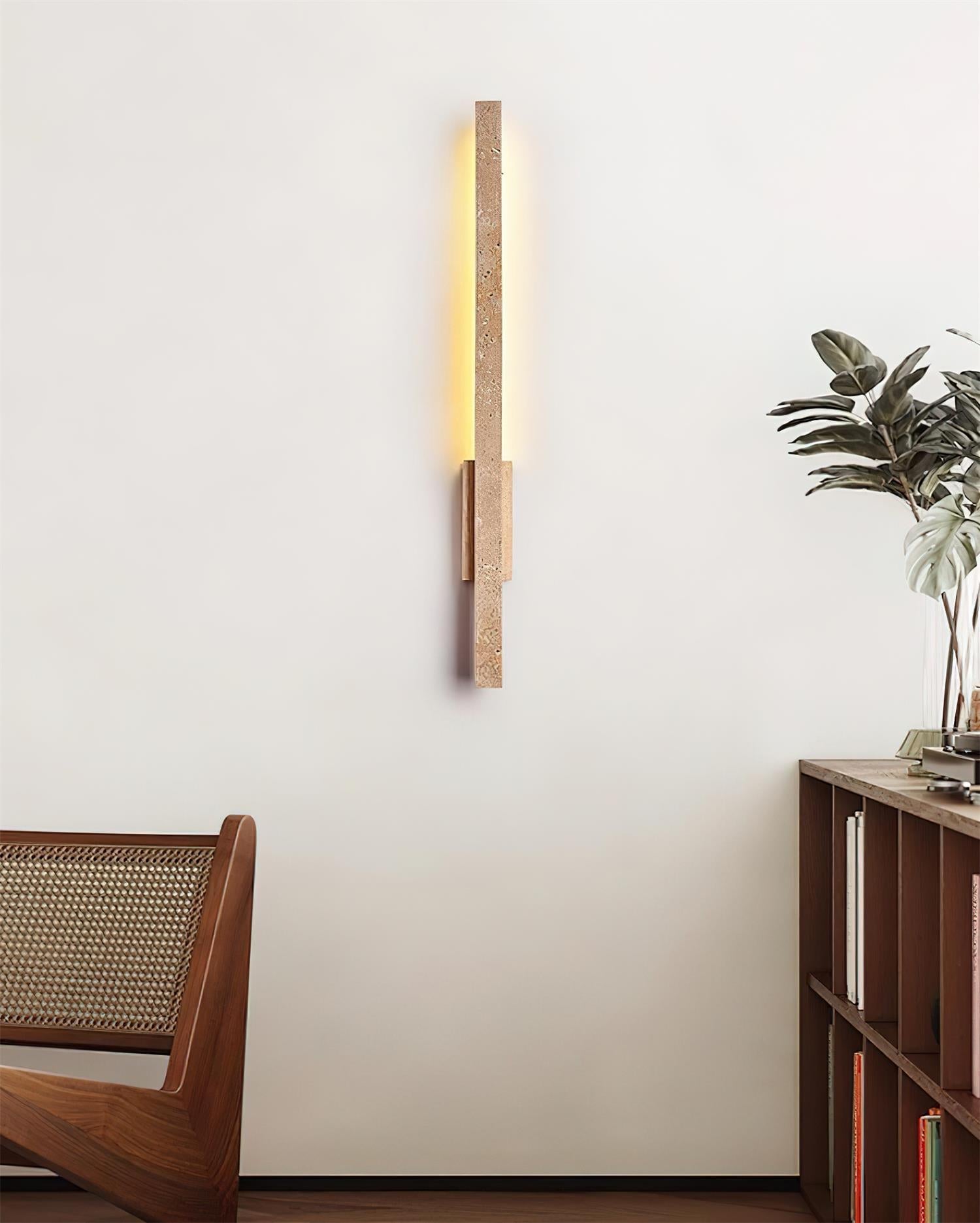 Opalyn Applique Murale Slim en Travertin