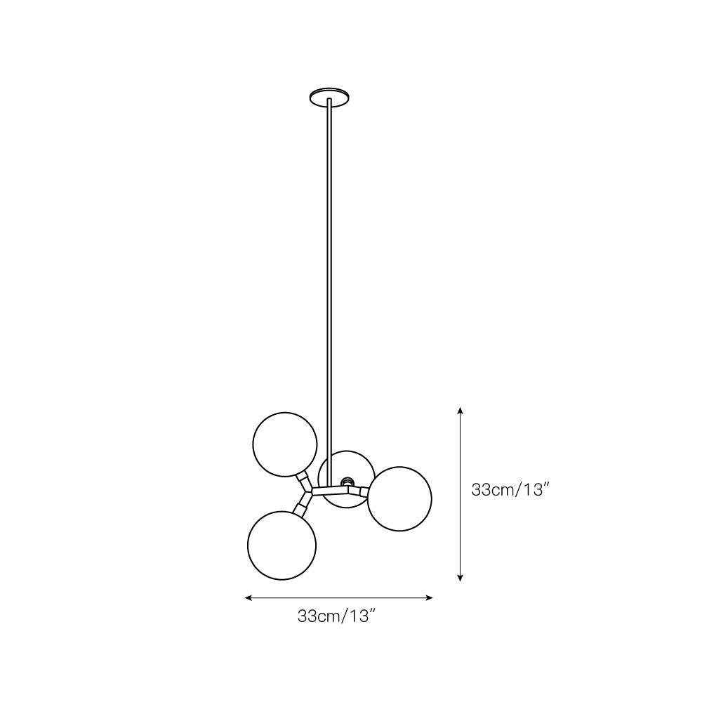 Irina Suspension Laiton Verre Minimaliste Moderne
