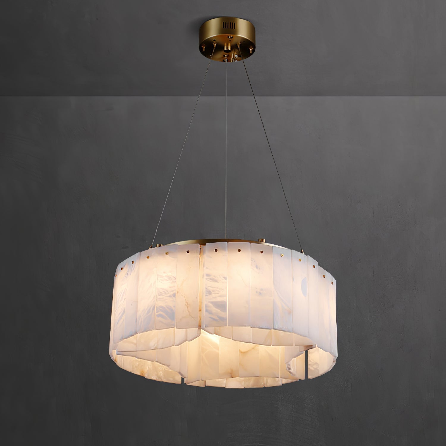 Ilveliel Suspension à Deux Niveaux en Albâtre